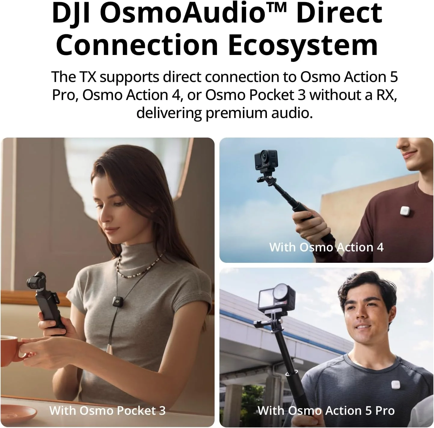 میکروفون بیسیم یقهای DJI Mic Mini (2 فرستنده + 1 گیرنده + جعبه شارژ)، فوق سبک، بسته باتری 48 ساعته به همراه بسته محافظت پیشرفته 2 ساله CPS، 2 عدد میکروفون یقهای Deco Gear و کیف EVA 7 اینچی میکروفون بیسیم یقهای DJI Mic Mini (2 فرستنده + 1 گیرنده + جعبه شارژ)، فوق سبک، بسته باتری 48 ساعته به همراه بسته محافظت پیشرفته 2 ساله CPS، 2 عدد میکروفون یقهای Deco Gear و کیف EVA 7 اینچی