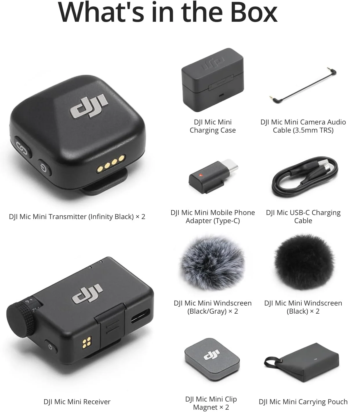 میکروفون بیسیم یقهای DJI Mic Mini (2 فرستنده + 1 گیرنده + جعبه شارژ)، فوق سبک، بسته باتری 48 ساعته به همراه بسته محافظت پیشرفته 2 ساله CPS، 2 عدد میکروفون یقهای Deco Gear و کیف EVA 7 اینچی میکروفون بیسیم یقهای DJI Mic Mini (2 فرستنده + 1 گیرنده + جعبه شارژ)، فوق سبک، بسته باتری 48 ساعته به همراه بسته محافظت پیشرفته 2 ساله CPS، 2 عدد میکروفون یقهای Deco Gear و کیف EVA 7 اینچی