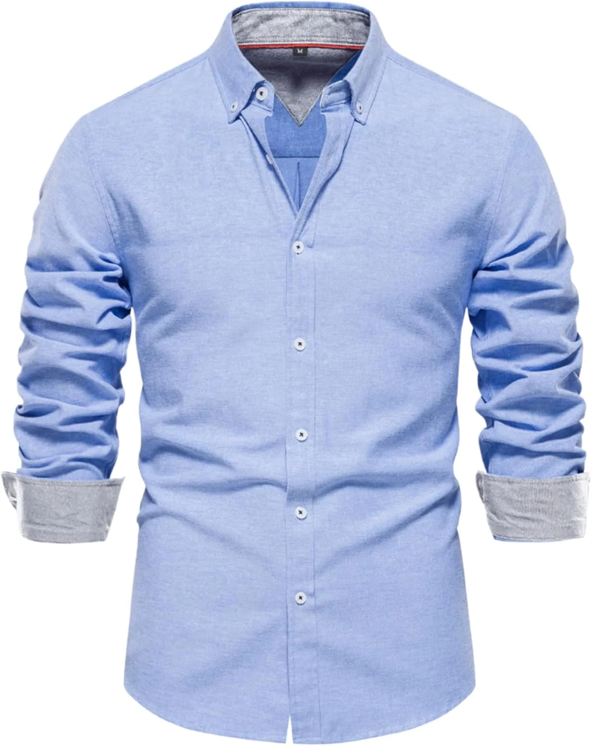 پیراهن مردانه آستین بلند یقه دکمه دار Zingther، با برش Slim-Fit، ترکیبی از پنبه، ضد چروک