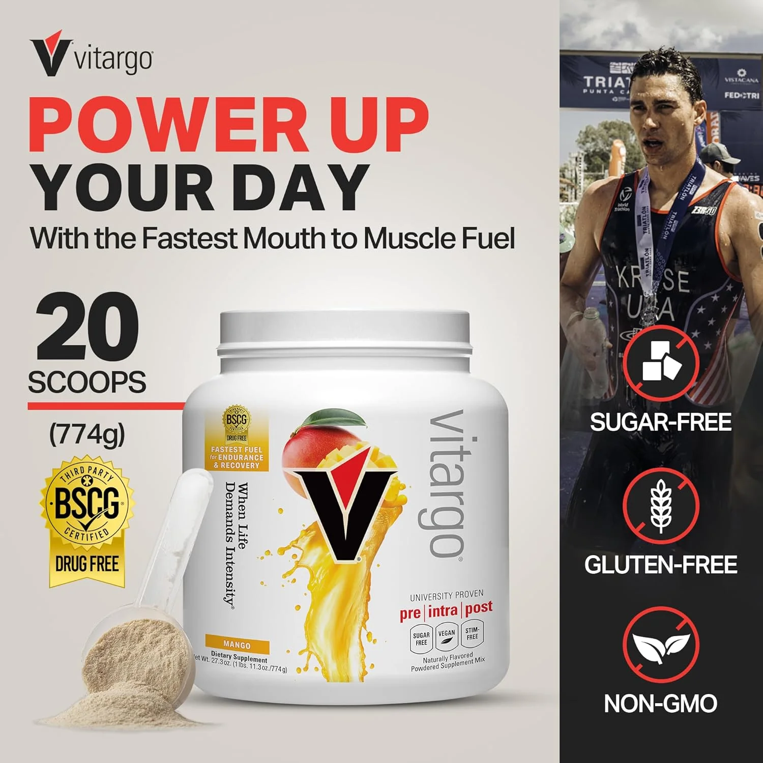 پودر کربوهیدرات ویتارگو | تغذیه گلیکوژن عضلانی 2 برابر سریعتر | 1 پوند انبه قبل و بعد از تمرین | مکمل کربوهیدرات برای ریکاوری، استقامت، افزایش حجم عضلانی پودر کربوهیدرات ویتارگو | تغذیه گلیکوژن عضلانی 2 برابر سریعتر | 1 پوند انبه قبل و بعد از تمرین | مکمل کربوهیدرات برای ریکاوری، استقامت، افزایش حجم عضلانی