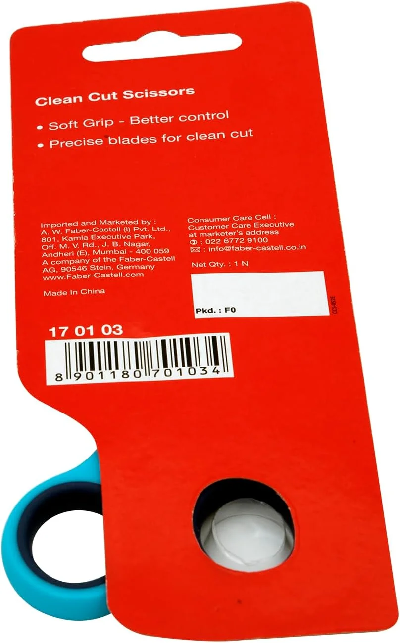 قیچی برش تمیز 12.7 سانتی متری فابر-کاستل در بسته بندی بلیستر، متنوع، 170103 (بسته 2 عددی)