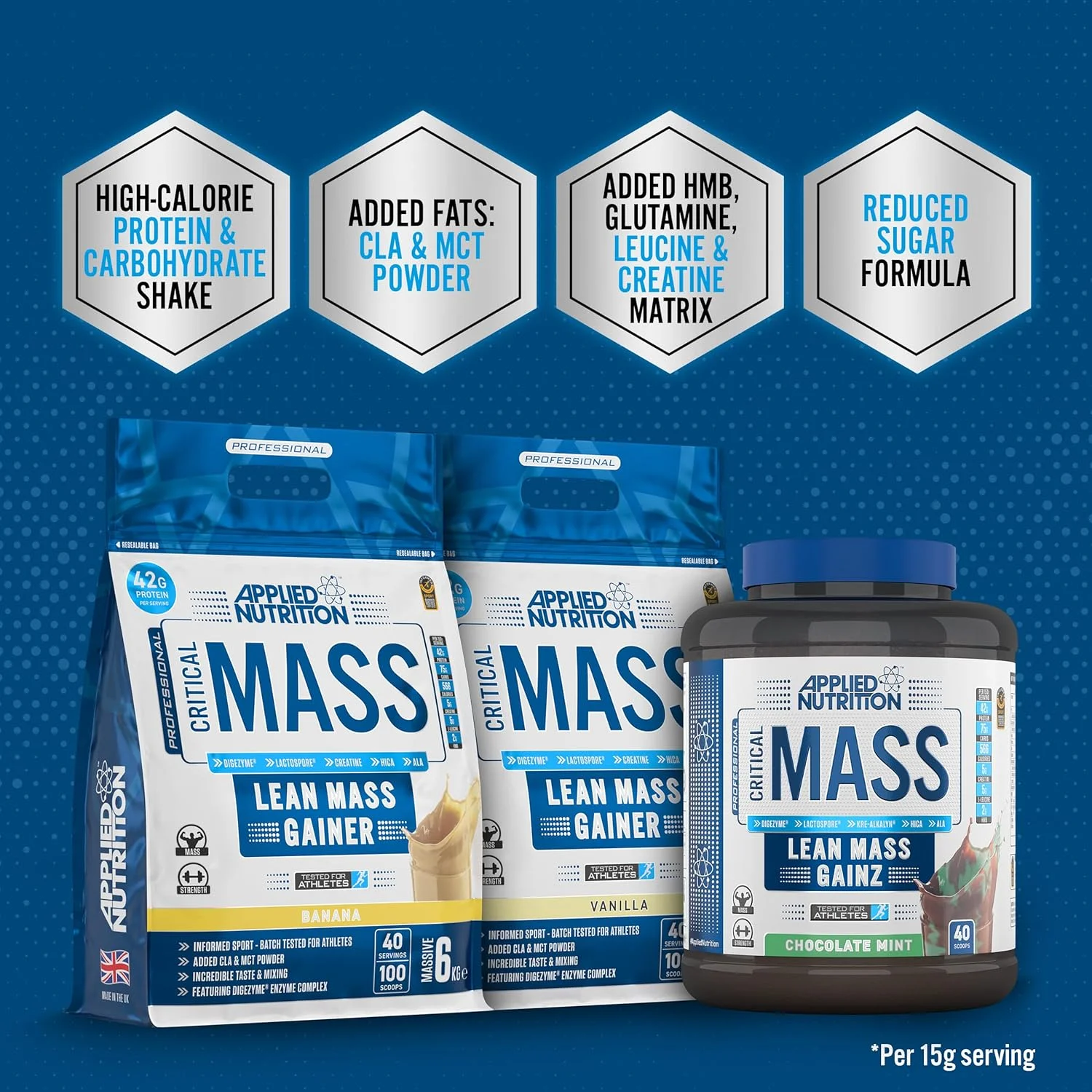پودر پروتئین افزایش وزن Applied Nutrition Critical Mass Professional - افزایش دهنده وزن با کالری بالا، حجم دهنده عضلات (2.4 کیلوگرم - 16 سروینگ) (شکلات سفید تمشک) پودر پروتئین افزایش وزن Applied Nutrition Critical Mass Professional - افزایش دهنده وزن با کالری بالا، حجم دهنده عضلات (2.4 کیلوگرم - 16 سروینگ) (شکلات سفید تمشک)