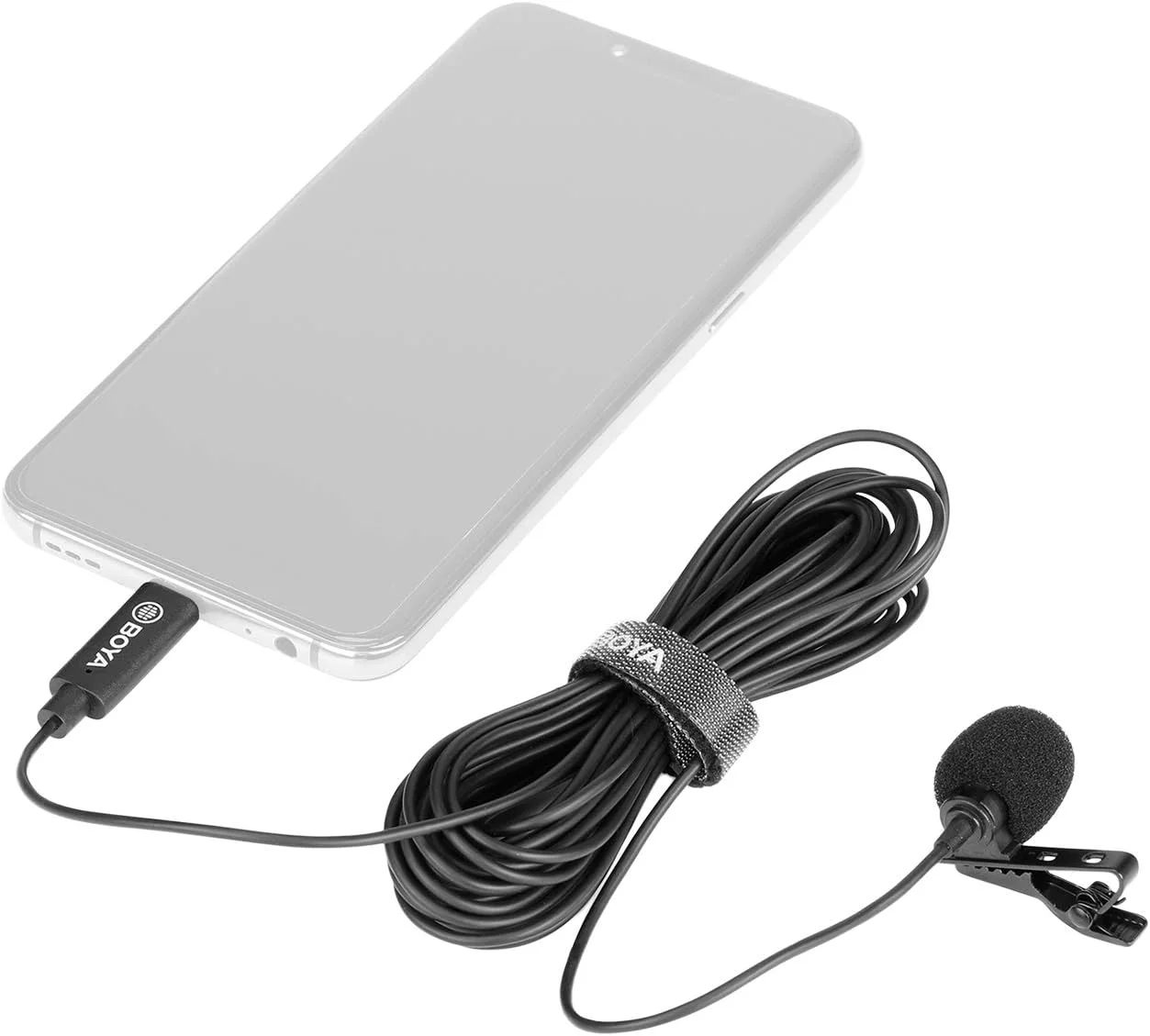میکروفون یقه ای بویا مدل By-M3 با کابل 6 متری سازگار با رابط USB Type-C به همراه پارچه تمیز کننده میکروفون یقه ای بویا مدل By-M3 با کابل 6 متری سازگار با رابط USB Type-C به همراه پارچه تمیز کننده