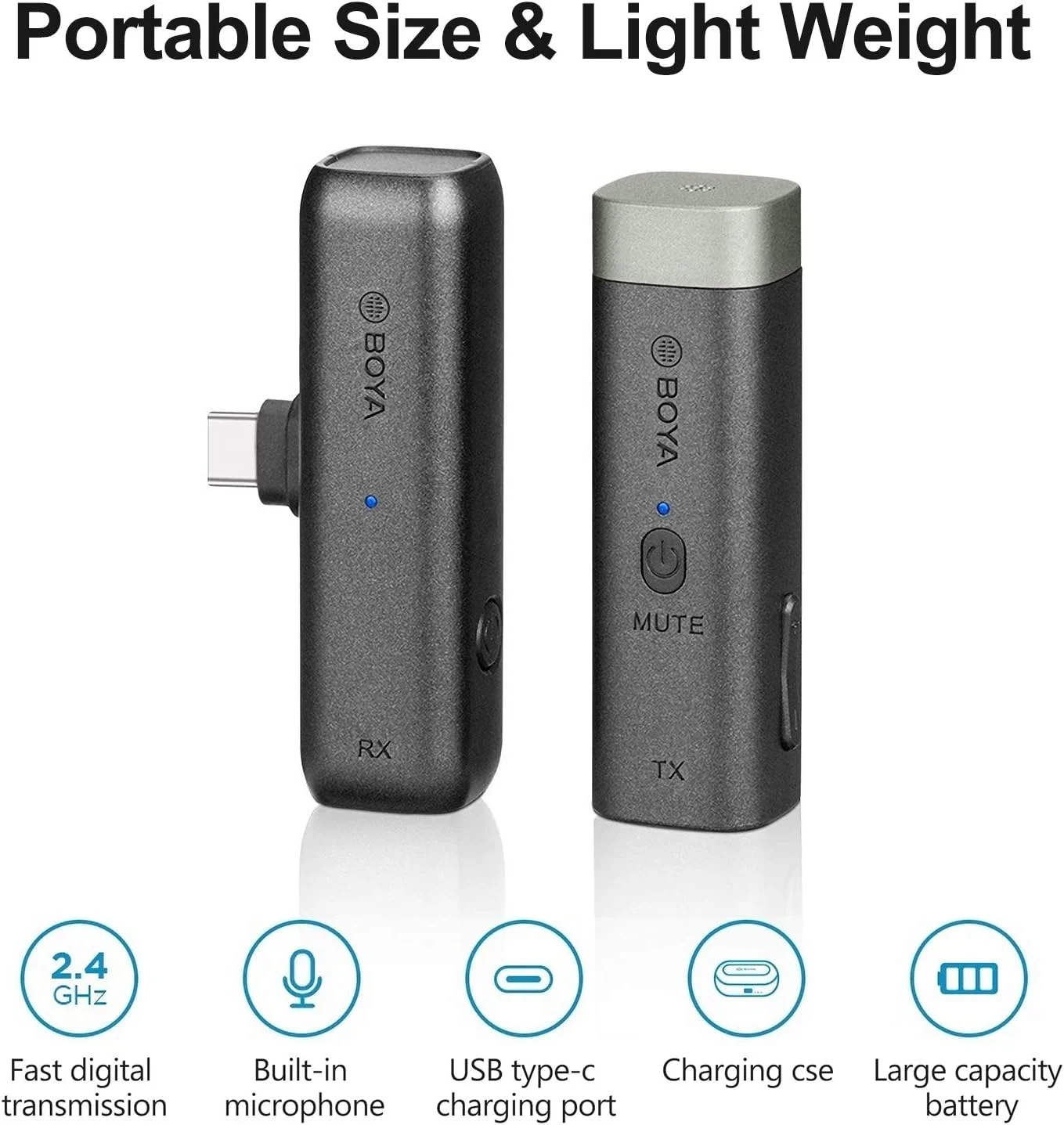 میکروفون یقه ای بی سیم مینی BOYA BY-WM3U 2.4G حرفه ای با آداپتور 3.5 میلی متری TRS/TRRS و آداپتور Type-C جایگزین برای دوربین گوشی هوشمند Type-C و نوت بوک میکروفون یقه ای بی سیم مینی BOYA BY-WM3U 2.4G حرفه ای با آداپتور 3.5 میلی متری TRS/TRRS و آداپتور Type-C جایگزین برای دوربین گوشی هوشمند Type-C و نوت بوک