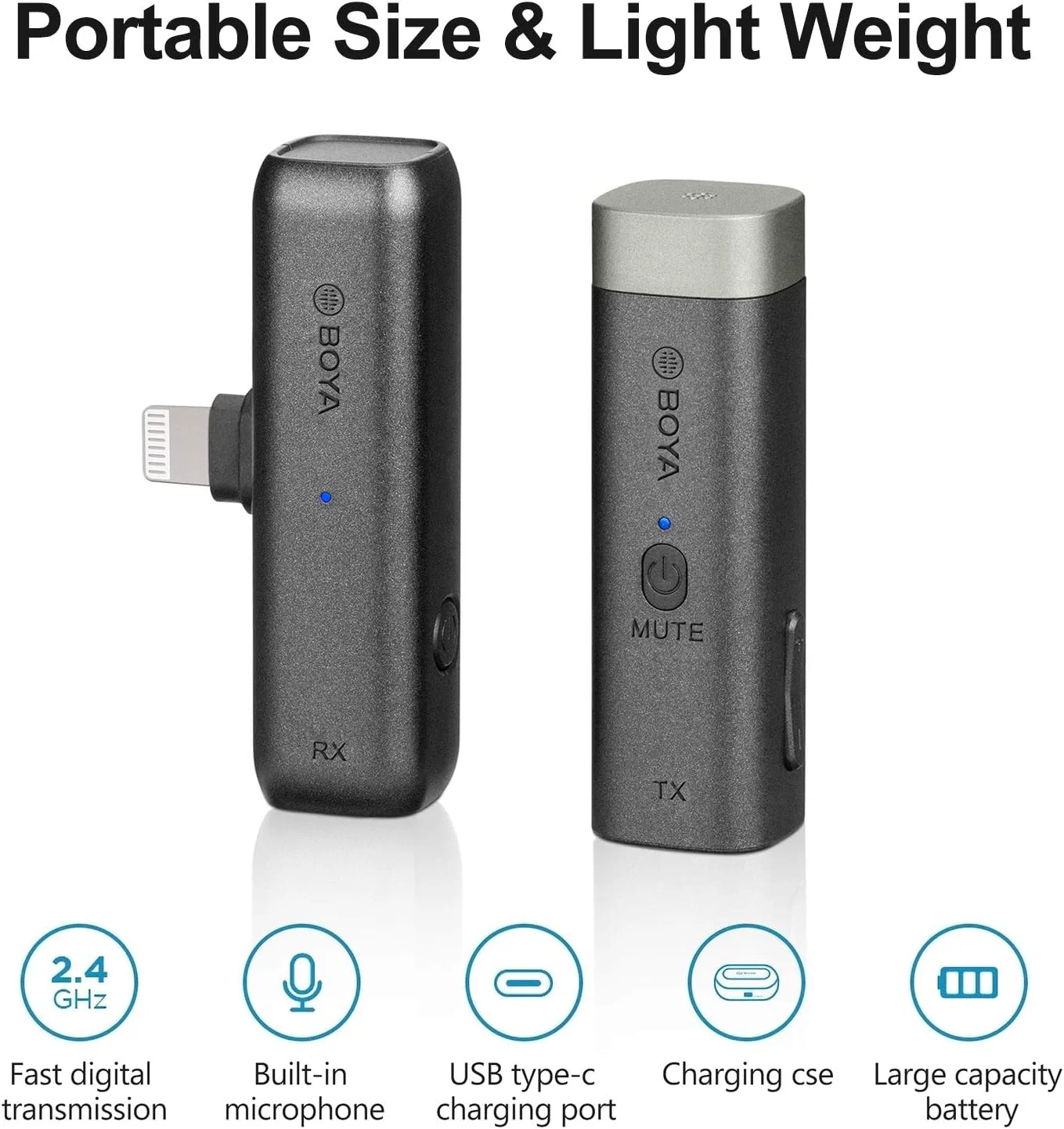میکروفون بی سیم یقه ای حرفه ای بویا مدل BY-WM3D Mini 2.4G به همراه آداپتور 3.5 میلی متری TRS/TRRS جایگزین آداپتور برای گوشی های هوشمند، دوربین، تبلت، لپ تاپ و کامپیوتر میکروفون بی سیم یقه ای حرفه ای بویا مدل BY-WM3D Mini 2.4G به همراه آداپتور 3.5 میلی متری TRS/TRRS جایگزین آداپتور برای گوشی های هوشمند، دوربین، تبلت، لپ تاپ و کامپیوتر