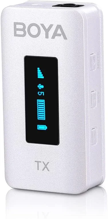 میکروفون بی سیم دو کاناله یقه ای بویا 2.4 گیگاهرتز با جعبه شارژ برای دوربین DSLR و تلفن میکروفون بی سیم دو کاناله یقه ای بویا 2.4 گیگاهرتز با جعبه شارژ برای دوربین DSLR و تلفن