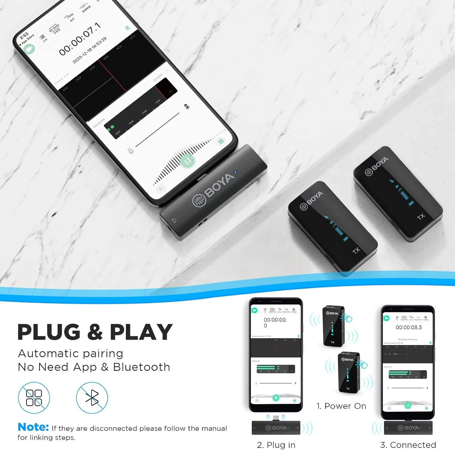 میکروفون یقه ای بی سیم BOYA، میکروفون گیره ای بی سیم کوچک BY-XM6-S6 USB C فرستنده و گیرنده قابل حمل برای پادکست گوشی های هوشمند اندروید Type C فیس بوک YouTube Vlog ضبط ویدیو میکروفون یقه ای بی سیم BOYA، میکروفون گیره ای بی سیم کوچک BY-XM6-S6 USB C فرستنده و گیرنده قابل حمل برای پادکست گوشی های هوشمند اندروید Type C فیس بوک YouTube Vlog ضبط ویدیو