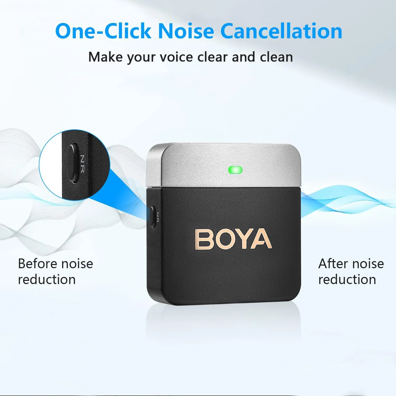 میکروفون یقه ای بی سیم BOYA برای آیفون، میکروفون های دوگانه یقه ای Plug & Play، میکروفون گیره ای بی سیم برای ضبط ویدیو، یوتیوب، ولاگ، پخش زنده BY-M1V6، حذف نویز، خروجی مونو استریو میکروفون یقه ای بی سیم BOYA برای آیفون، میکروفون های دوگانه یقه ای Plug & Play، میکروفون گیره ای بی سیم برای ضبط ویدیو، یوتیوب، ولاگ، پخش زنده BY-M1V6، حذف نویز، خروجی مونو استریو