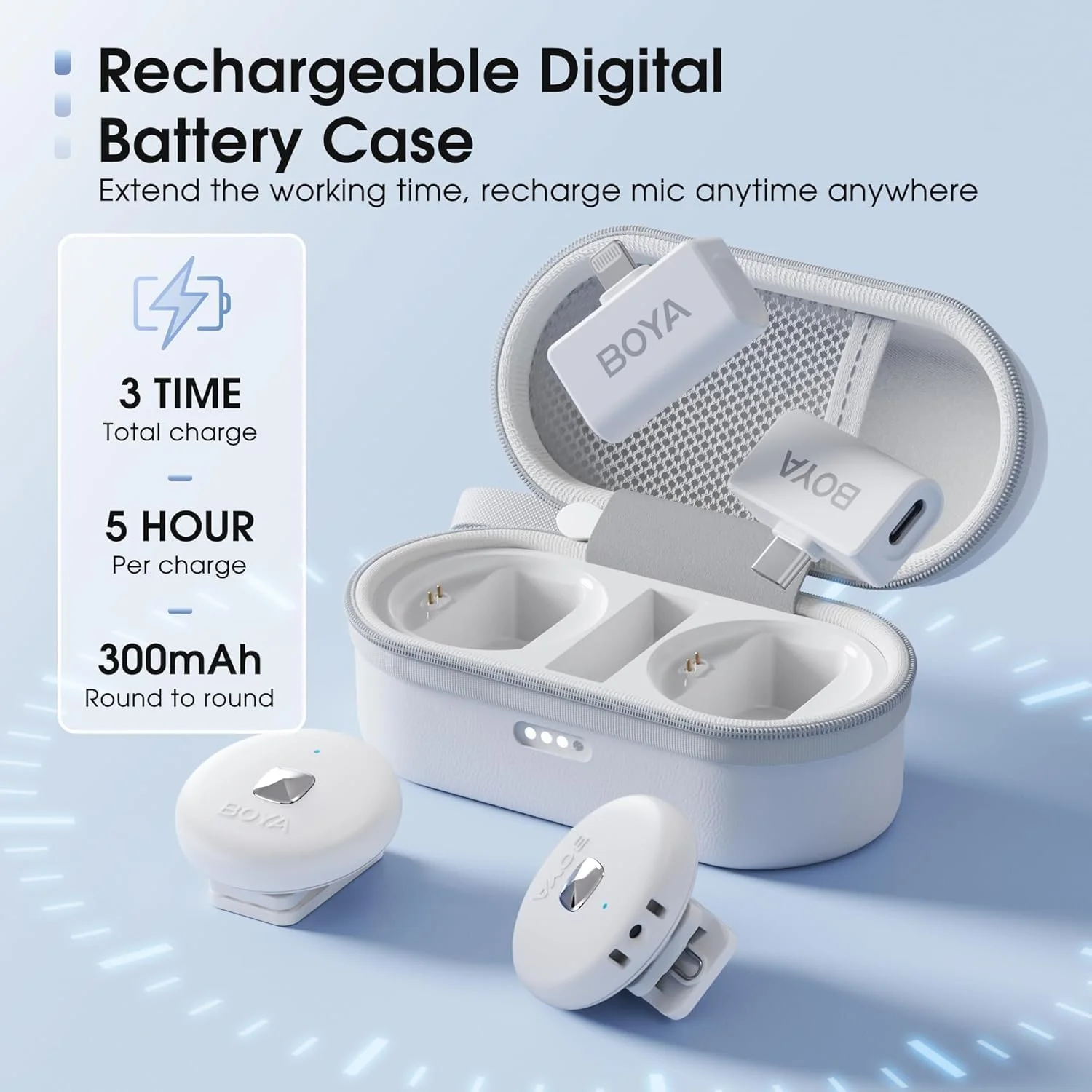 میکروفون یقه ای بی سیم BOYA Omic-D-W برای آیفون، حذف نویز، عمر باتری 5 ساعته، انتقال 164 فوتی، میکروفون پادکست بی سیم یقه ای لایتنینگ برای ضبط ویدیو، ولاگ میکروفون یقه ای بی سیم BOYA Omic-D-W برای آیفون، حذف نویز، عمر باتری 5 ساعته، انتقال 164 فوتی، میکروفون پادکست بی سیم یقه ای لایتنینگ برای ضبط ویدیو، ولاگ