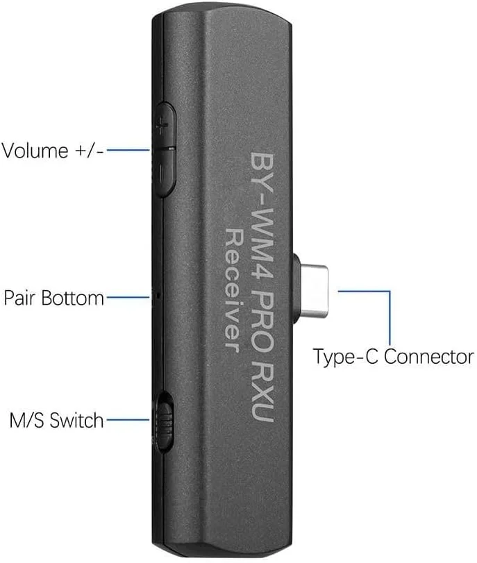 سیستم میکروفون یقه ای دیجیتال بی سیم دو نفره بویا مدل By-Wm4 Pro-K6 Omni برای دستگاه های USB-C (2.4 گیگاهرتز) سیستم میکروفون یقه ای دیجیتال بی سیم دو نفره بویا مدل By-Wm4 Pro-K6 Omni برای دستگاه های USB-C (2.4 گیگاهرتز)