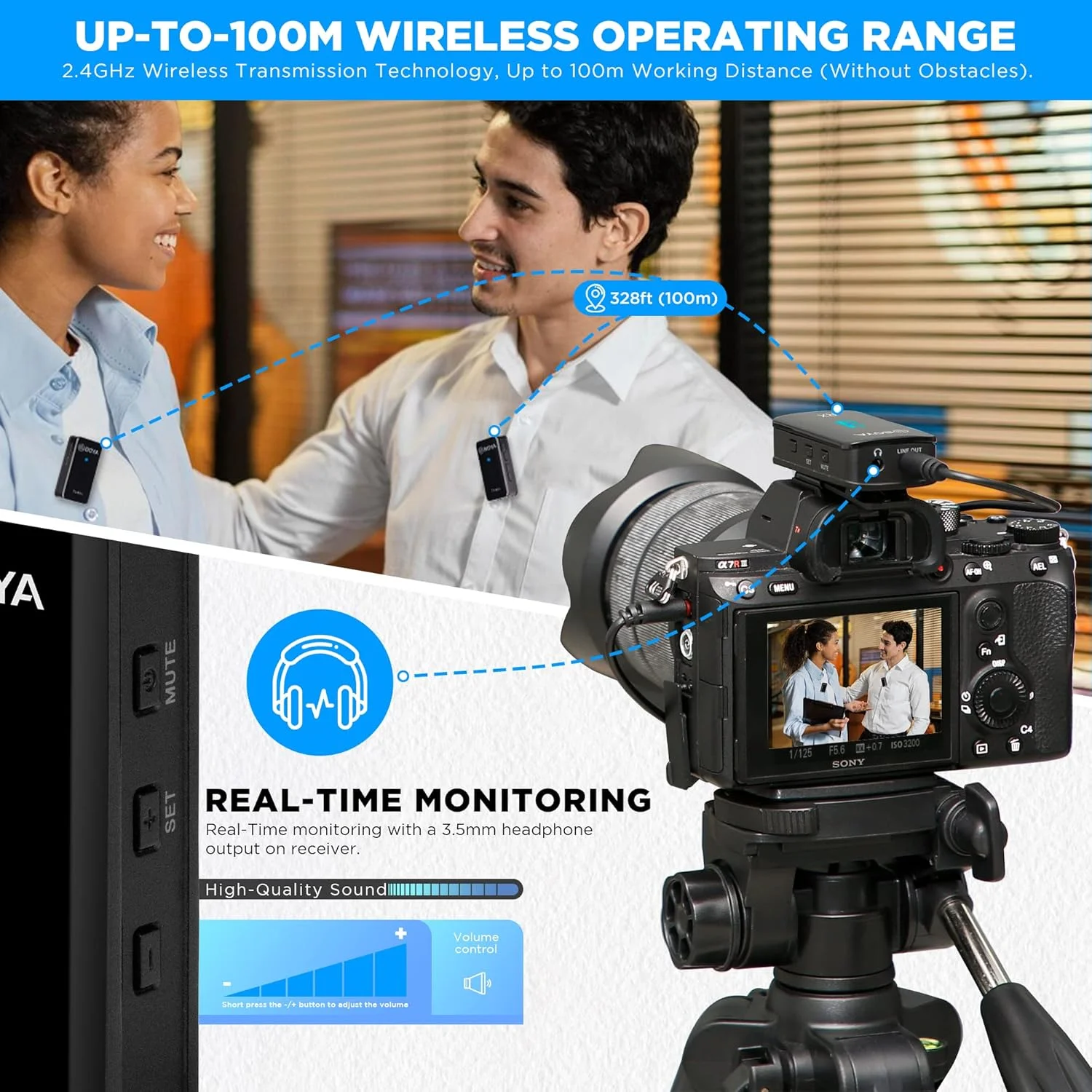 میکروفون یقه ای بی سیم دو کاناله BOYA BY-XM6-S2 Mini OLED، سازگار با دوربین/گوشی هوشمند برای یوتیوب، ولاگ، پخش زنده، پادکست و مصاحبه میکروفون یقه ای بی سیم دو کاناله BOYA BY-XM6-S2 Mini OLED، سازگار با دوربین/گوشی هوشمند برای یوتیوب، ولاگ، پخش زنده، پادکست و مصاحبه