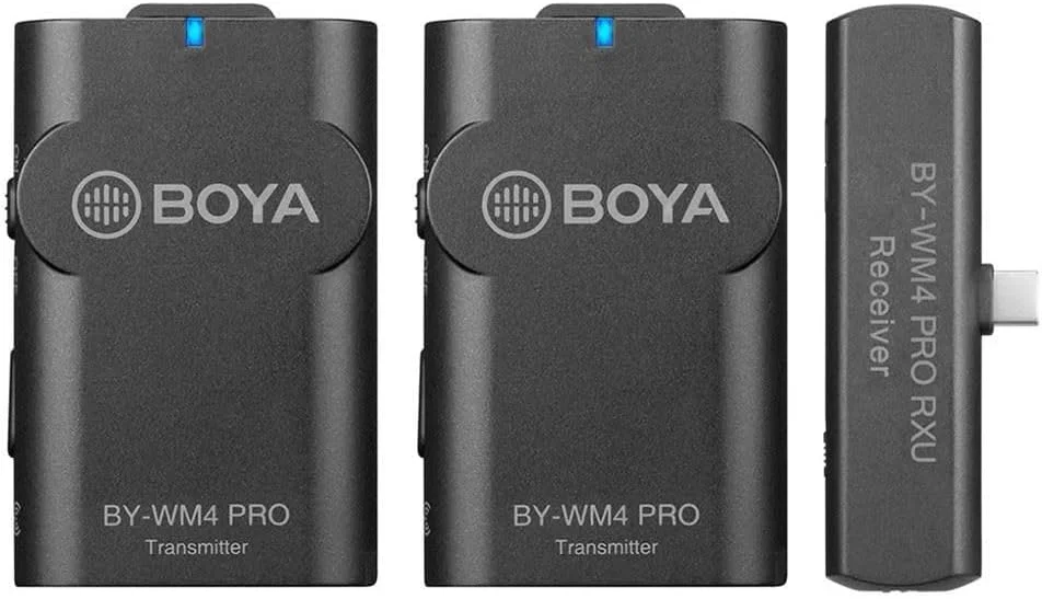 سیستم میکروفون یقه ای دیجیتال بی سیم دو نفره بویا مدل By-Wm4 Pro-K6 Omni برای دستگاه های USB-C (2.4 گیگاهرتز) سیستم میکروفون یقه ای دیجیتال بی سیم دو نفره بویا مدل By-Wm4 Pro-K6 Omni برای دستگاه های USB-C (2.4 گیگاهرتز)