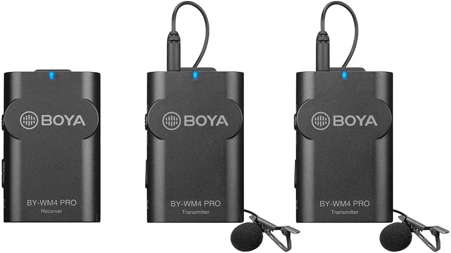 سیستم میکروفون بی سیم 2.4G قابل حمل Boya Anself By Wm4 Pro K2 (دو فرستنده + یک گیرنده) به همراه کیف سخت برای دوربین های DSLR، دوربین فیلمبرداری، تلفن های هوشمند، کامپیوتر، تبلت، ضبط صدا، مصاحبه، مشکی سیستم میکروفون بی سیم 2.4G قابل حمل Boya Anself By Wm4 Pro K2 (دو فرستنده + یک گیرنده) به همراه کیف سخت برای دوربین های DSLR، دوربین فیلمبرداری، تلفن های هوشمند، کامپیوتر، تبلت، ضبط صدا، مصاحبه، مشکی