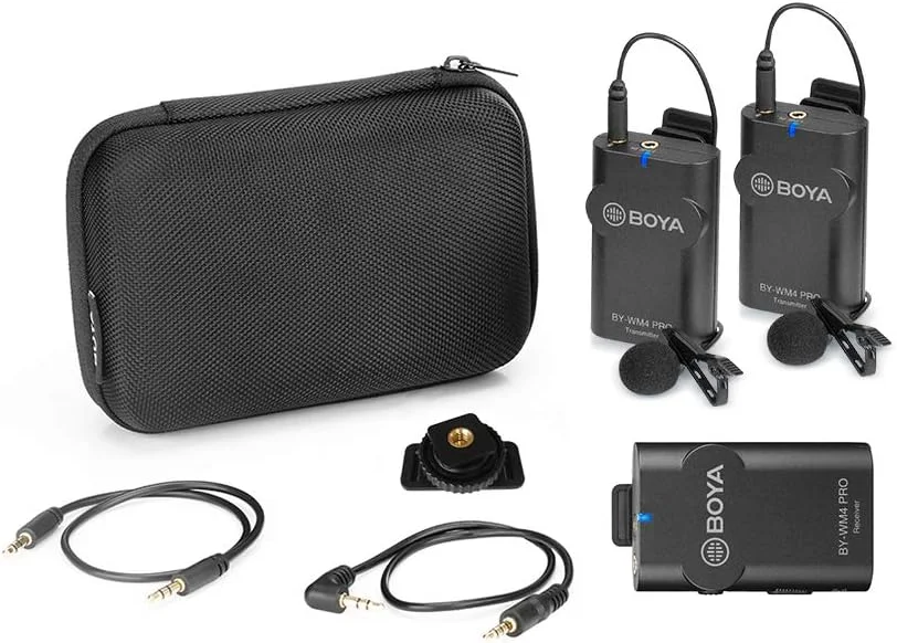 سیستم میکروفون بی سیم 2.4G قابل حمل Boya Anself By Wm4 Pro K2 (دو فرستنده + یک گیرنده) به همراه کیف سخت برای دوربین های DSLR، دوربین فیلمبرداری، تلفن های هوشمند، کامپیوتر، تبلت، ضبط صدا، مصاحبه، مشکی سیستم میکروفون بی سیم 2.4G قابل حمل Boya Anself By Wm4 Pro K2 (دو فرستنده + یک گیرنده) به همراه کیف سخت برای دوربین های DSLR، دوربین فیلمبرداری، تلفن های هوشمند، کامپیوتر، تبلت، ضبط صدا، مصاحبه، مشکی
