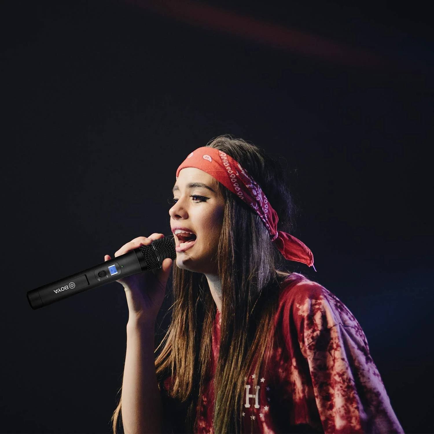 فرستنده میکروفون کاردیوئید دستی بی‌سیم UHF داینامیک 48 کاناله Boya By Whm8 Pro برای سیستم میکروفون سری By Wm8 Pro برای مصاحبه، ارائه، تاک شو و سخنرانی، میکروفون بی‌سیم دستی XLR