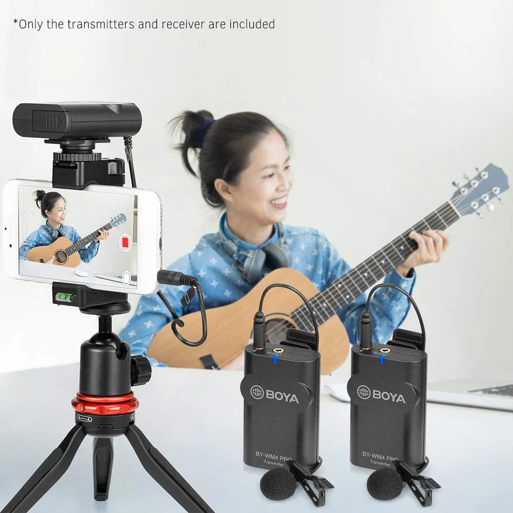 سیستم میکروفون بی سیم 2.4G قابل حمل Boya Anself By Wm4 Pro K2 (دو فرستنده + یک گیرنده) به همراه کیف سخت برای دوربین های DSLR، دوربین فیلمبرداری، تلفن های هوشمند، کامپیوتر، تبلت، ضبط صدا، مصاحبه، مشکی سیستم میکروفون بی سیم 2.4G قابل حمل Boya Anself By Wm4 Pro K2 (دو فرستنده + یک گیرنده) به همراه کیف سخت برای دوربین های DSLR، دوربین فیلمبرداری، تلفن های هوشمند، کامپیوتر، تبلت، ضبط صدا، مصاحبه، مشکی