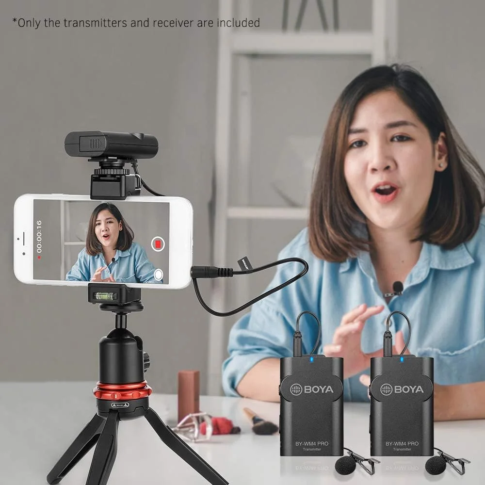 سیستم میکروفون بی سیم 2.4G قابل حمل Boya Anself By Wm4 Pro K2 (دو فرستنده + یک گیرنده) به همراه کیف سخت برای دوربین های DSLR، دوربین فیلمبرداری، تلفن های هوشمند، کامپیوتر، تبلت، ضبط صدا، مصاحبه، مشکی سیستم میکروفون بی سیم 2.4G قابل حمل Boya Anself By Wm4 Pro K2 (دو فرستنده + یک گیرنده) به همراه کیف سخت برای دوربین های DSLR، دوربین فیلمبرداری، تلفن های هوشمند، کامپیوتر، تبلت، ضبط صدا، مصاحبه، مشکی