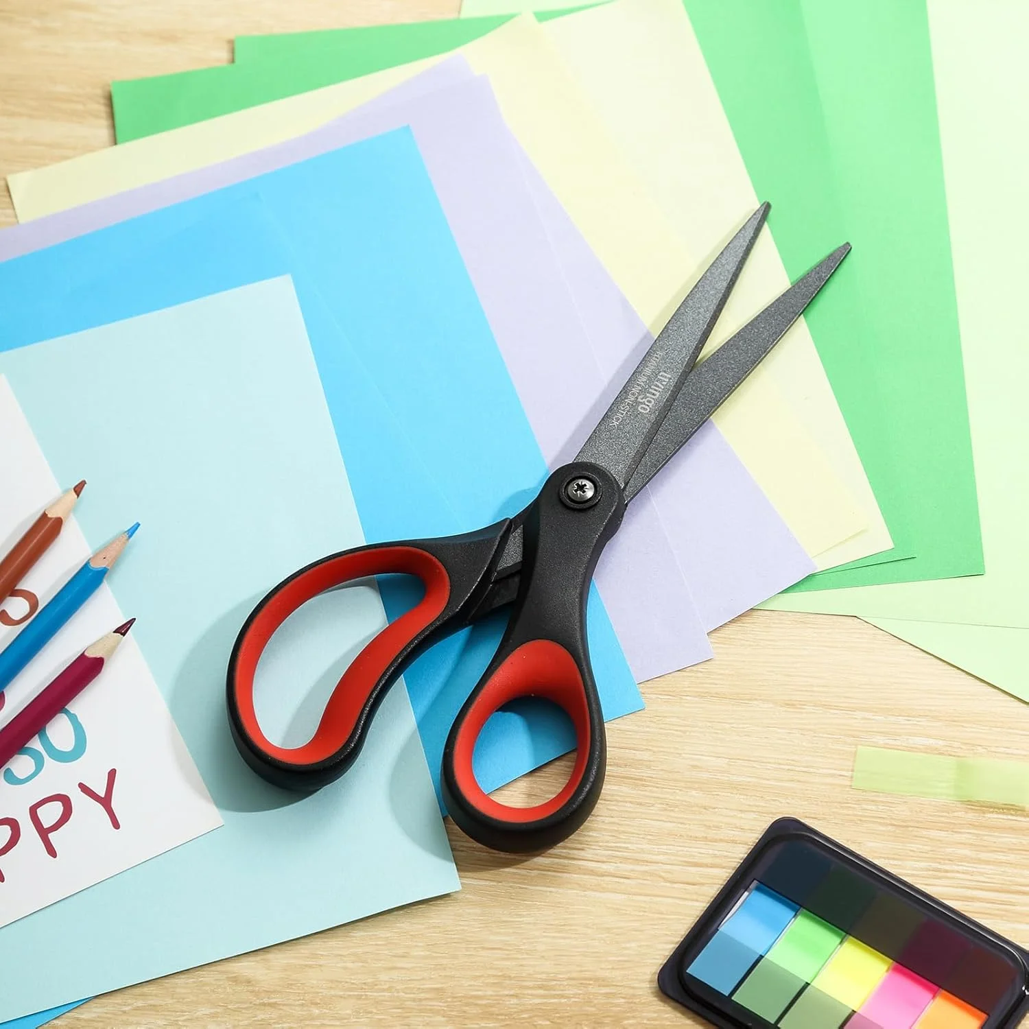 قیچی های تیتانیومی همه منظوره LIVINGO بسته 3 عددی - قیچی های تیز استیل ضد زنگ نچسب، سنگین برای دفتر، مدرسه، خیاطی، کاردستی، برش پارچه و کاغذ، با دستگیره راحت، 5 اینچ، 7 اینچ و 8 اینچ قیچی های تیتانیومی همه منظوره LIVINGO بسته 3 عددی - قیچی های تیز استیل ضد زنگ نچسب، سنگین برای دفتر، مدرسه، خیاطی، کاردستی، برش پارچه و کاغذ، با دستگیره راحت، 5 اینچ، 7 اینچ و 8 اینچ