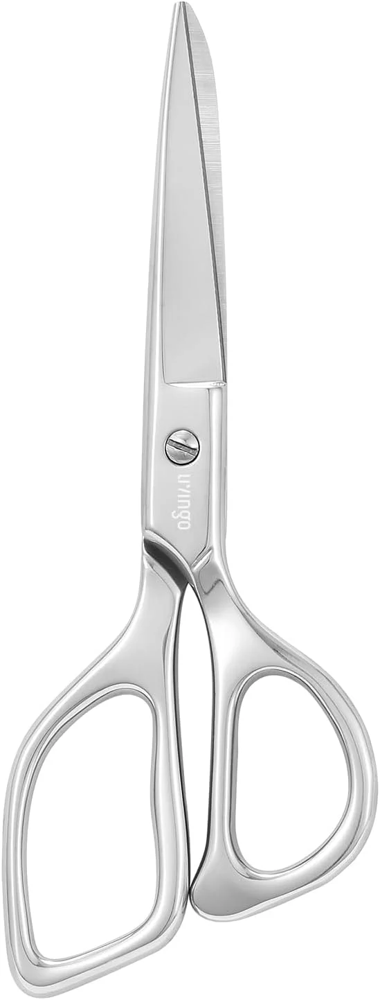 قیچی خیاطی حرفه ای و تیز LIVINGO - 8 اینچی، ساخته شده از فولاد ضد زنگ، قیچی پارچه و صنایع دستی سنگین، لمس راحت، برش مواد فرش، لباس، نمد، کاغذ دیواری، روکش، برای بزرگسالان