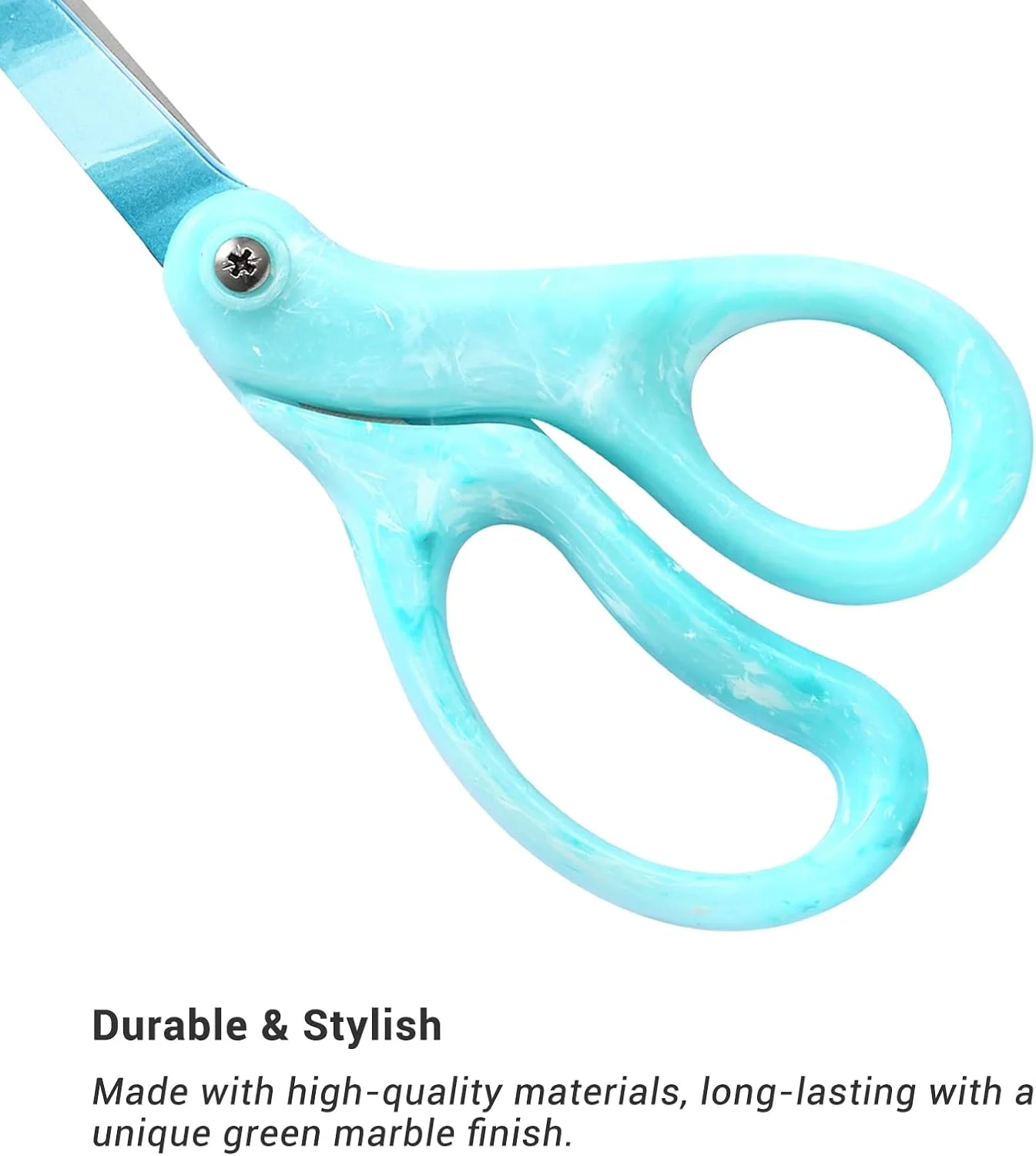 قیچی LIVINGO - تیغه های سنگین برای برش پارچه، کاغذ، روبان، ایده آل برای خیاطی، کاردستی، لوازم التحریر، دفتر کار، مدرسه، منزل، مناسب برای راست دست ها، دسته سبز گرادیانی شیک قیچی LIVINGO - تیغه های سنگین برای برش پارچه، کاغذ، روبان، ایده آل برای خیاطی، کاردستی، لوازم التحریر، دفتر کار، مدرسه، منزل، مناسب برای راست دست ها، دسته سبز گرادیانی شیک