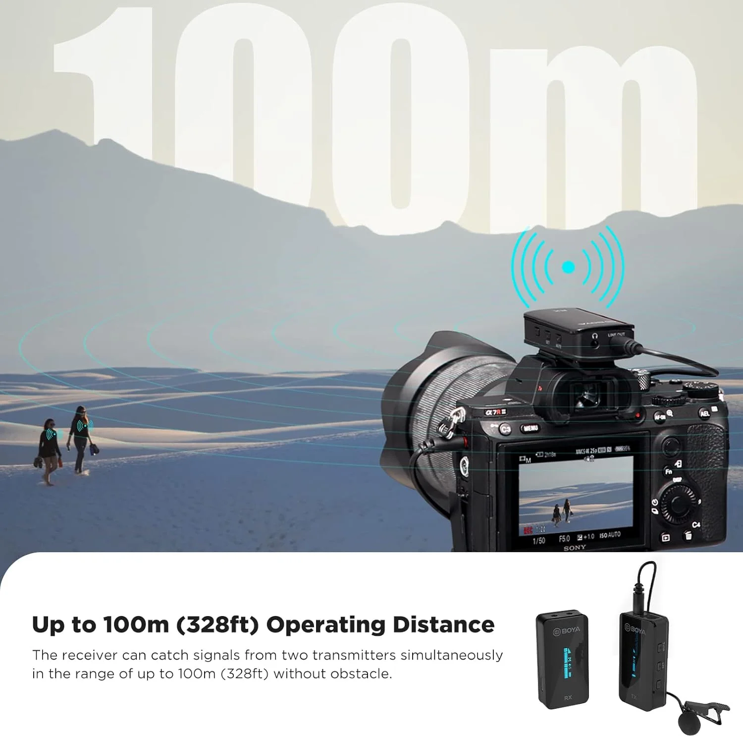 سیستم میکروفون یقه ای بی سیم 2.4 گیگاهرتزی BOYA by-XM6 S1، USB سیستم میکروفون یقه ای بی سیم 2.4 گیگاهرتزی BOYA by-XM6 S1، USB
