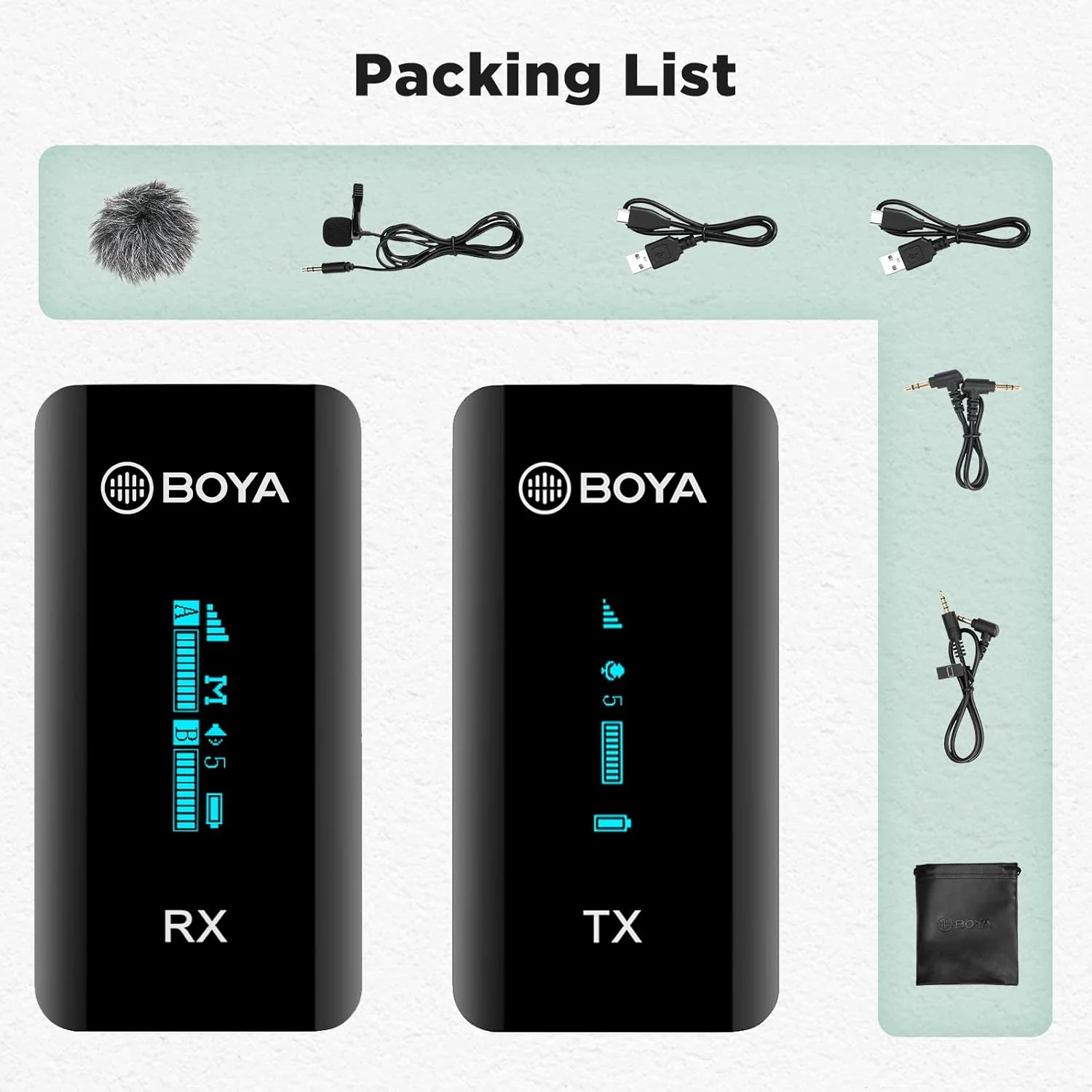 سیستم میکروفون یقه ای بی سیم 2.4 گیگاهرتزی BOYA by-XM6 S1، USB سیستم میکروفون یقه ای بی سیم 2.4 گیگاهرتزی BOYA by-XM6 S1، USB
