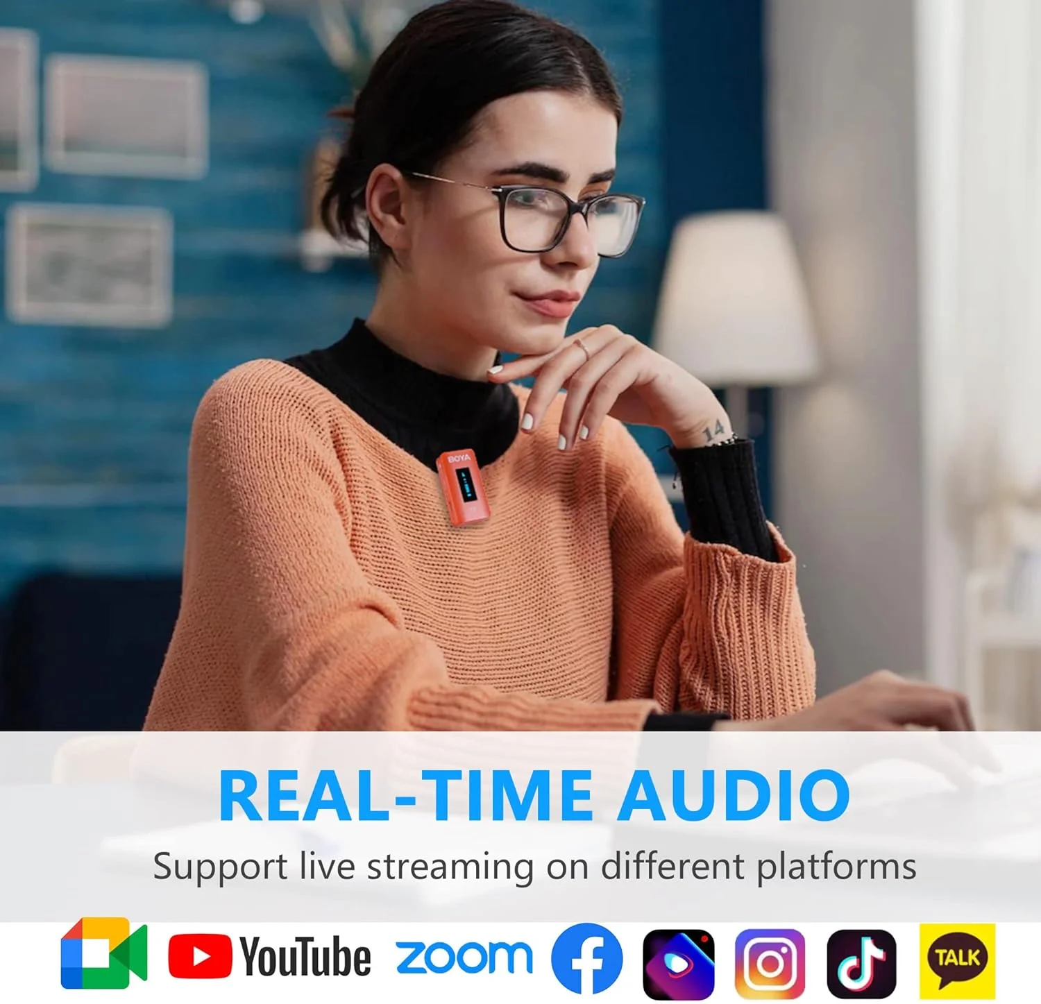 سیستم میکروفون یقه ای بی سیم دوگانه BOYA BY-XM6-K2O با 2 فرستنده برای دوربین DSLR، دوربین فیلمبرداری، گوشی های هوشمند در ویدیوهای Vlog، یوتیوب، فیس بوک لایو (نارنجی) سیستم میکروفون یقه ای بی سیم دوگانه BOYA BY-XM6-K2O با 2 فرستنده برای دوربین DSLR، دوربین فیلمبرداری، گوشی های هوشمند در ویدیوهای Vlog، یوتیوب، فیس بوک لایو (نارنجی)