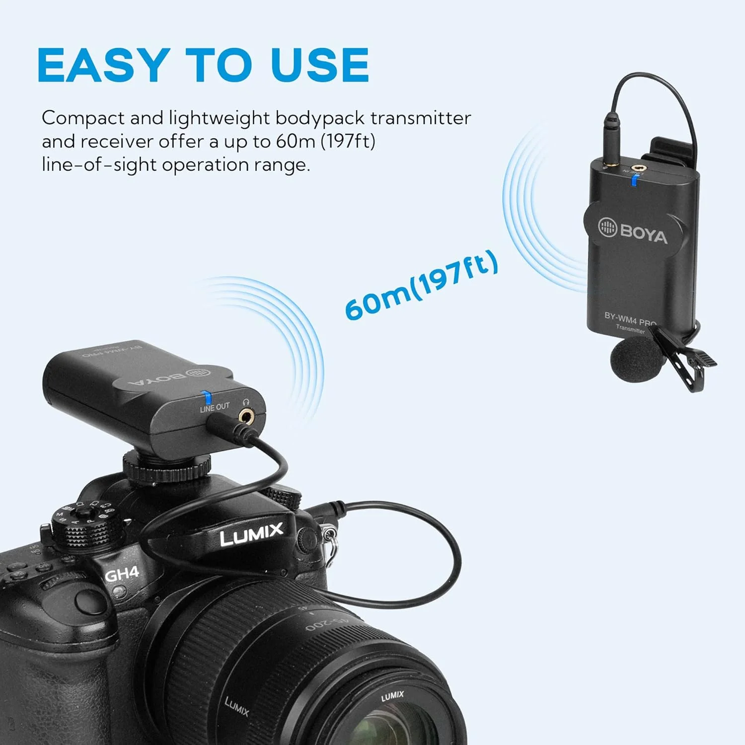 میکروفون یقه ای بی سیم 2.4 گیگاهرتزی بویا مدل BY-WM4 PRO K1 TX+RX مناسب دوربین های DSLR، تلفن های هوشمند، تبلت ها، ضبط صدا، ولاگینگ و فیلم سازی میکروفون یقه ای بی سیم 2.4 گیگاهرتزی بویا مدل BY-WM4 PRO K1 TX+RX مناسب دوربین های DSLR، تلفن های هوشمند، تبلت ها، ضبط صدا، ولاگینگ و فیلم سازی