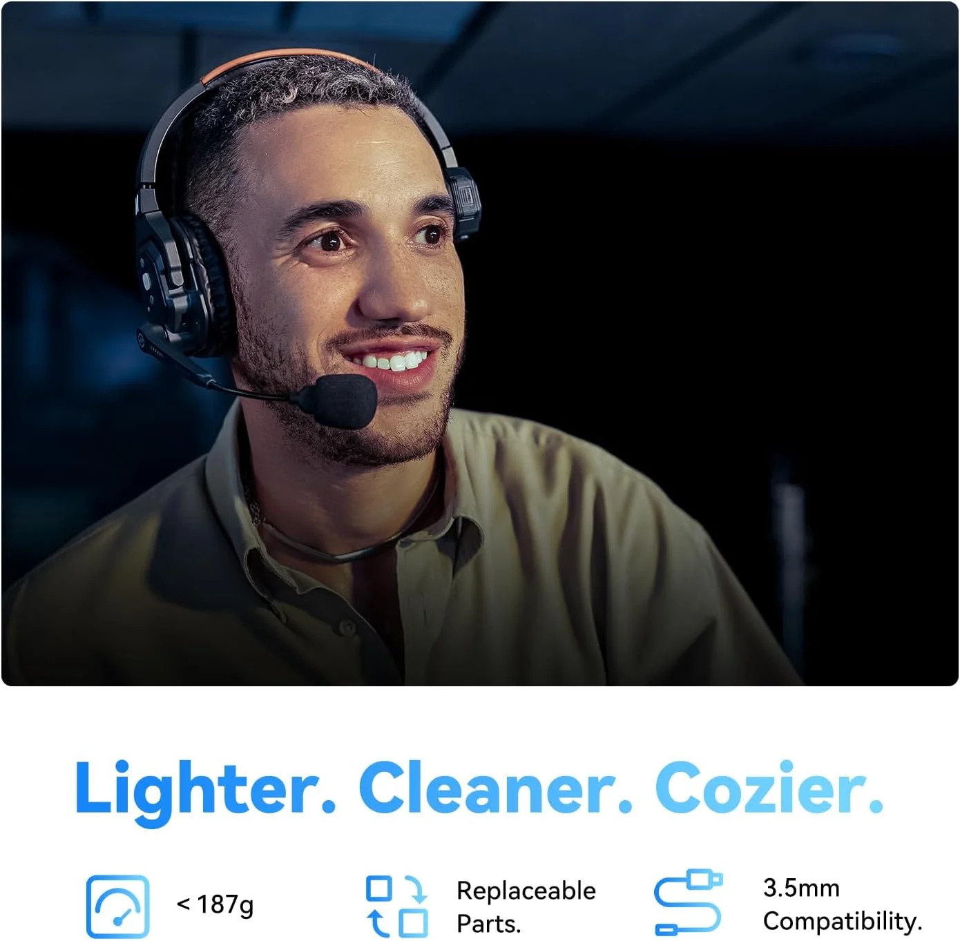 سیستم هدست اینترکام بیسیم Hollyland Solidcom SE Full Duplex با قابلیت حذف نویز ENC برای 5 کاربر، برد 335 متر، ارتباط تیمی با قابلیت PTT Mute، هدست تک گوش برای تولیدات تلویزیونی و فیلم (نسخه 2.4 گیگاهرتز) سیستم هدست اینترکام بیسیم Hollyland Solidcom SE Full Duplex با قابلیت حذف نویز ENC برای 5 کاربر، برد 335 متر، ارتباط تیمی با قابلیت PTT Mute، هدست تک گوش برای تولیدات تلویزیونی و فیلم (نسخه 2.4 گیگاهرتز)