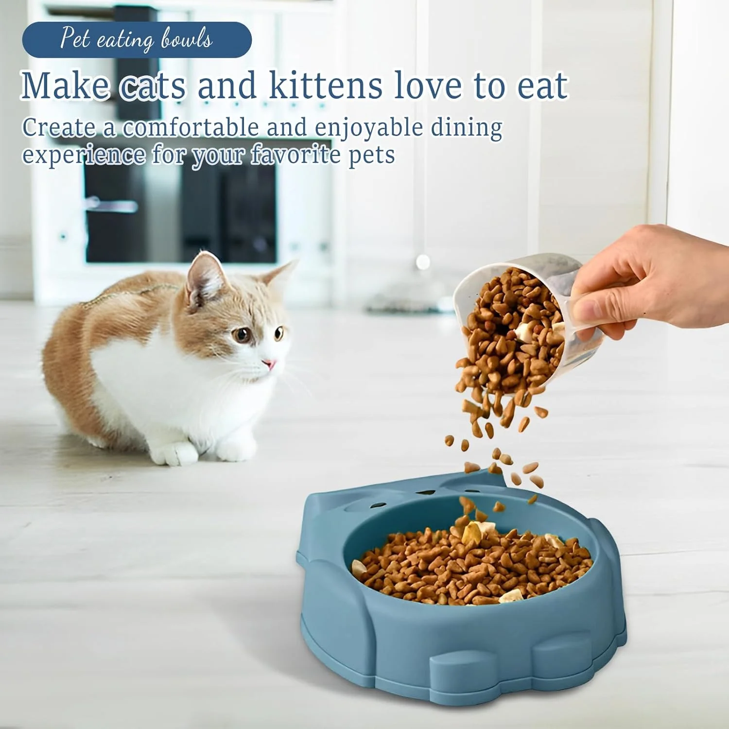 بسته 2 عددی کاسه غذای گربه Zliger، کاسه های تخت گربه، کاسه آب، غذای گربه، کاسه آب برای غذای خشک، غذای مرطوب