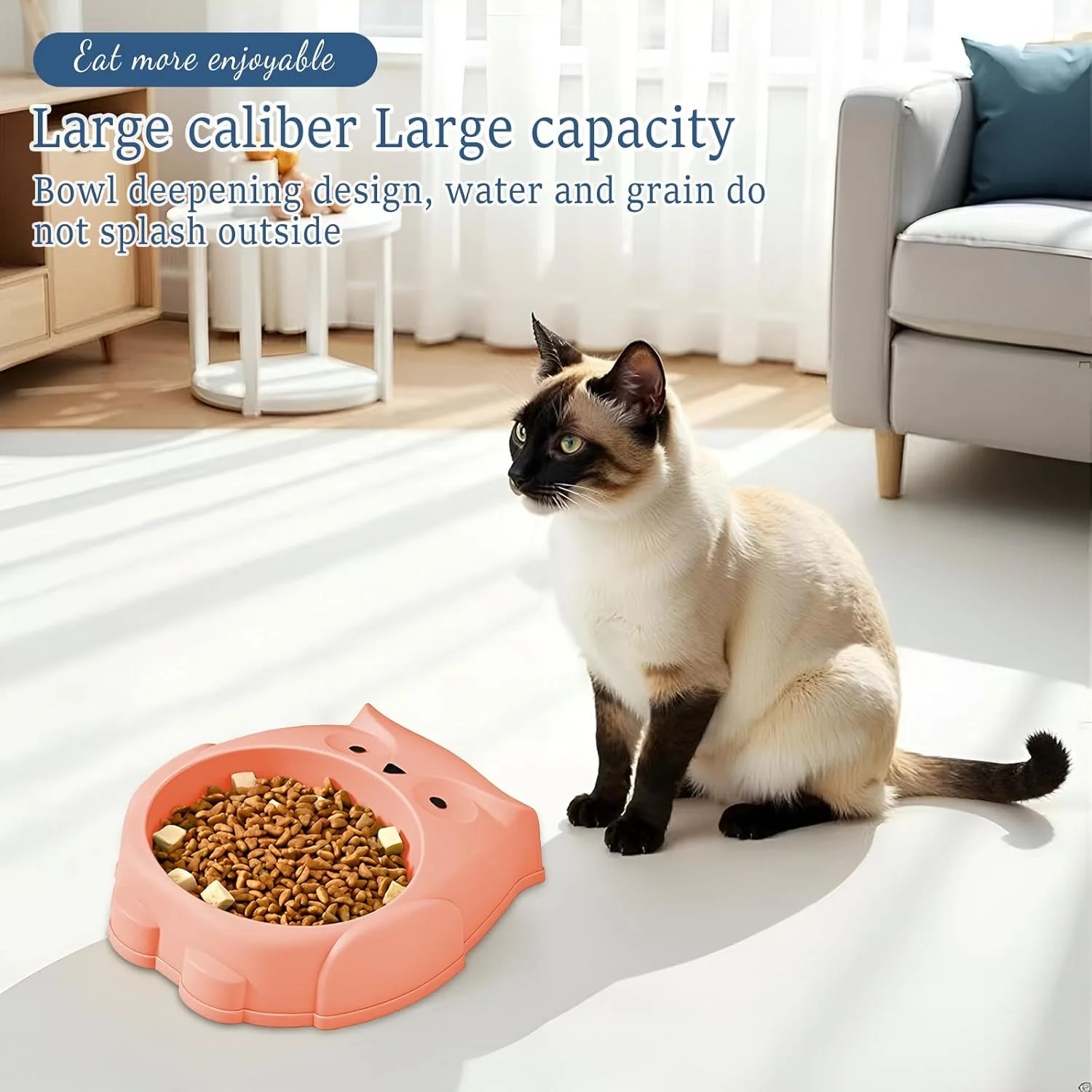 بسته 2 عددی کاسه غذای گربه Zliger، کاسه های تخت گربه، کاسه آب، غذای گربه، کاسه آب برای غذای خشک، غذای مرطوب