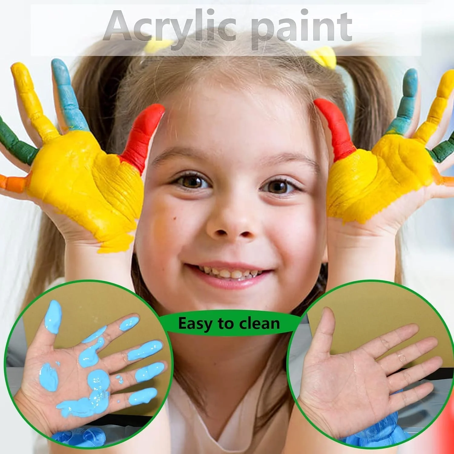 مونمن 20 رنگ رنگ آکریلیک هنری خرسی مایع نقاشی DIY، 60 میلی لیتر، رنگ فله ای برای مبتدیان و کودکان روی سنگ، صنایع دستی، بوم، چوب، سرامیک (20 رنگ رنگ آکریلیک، بدون خرس)