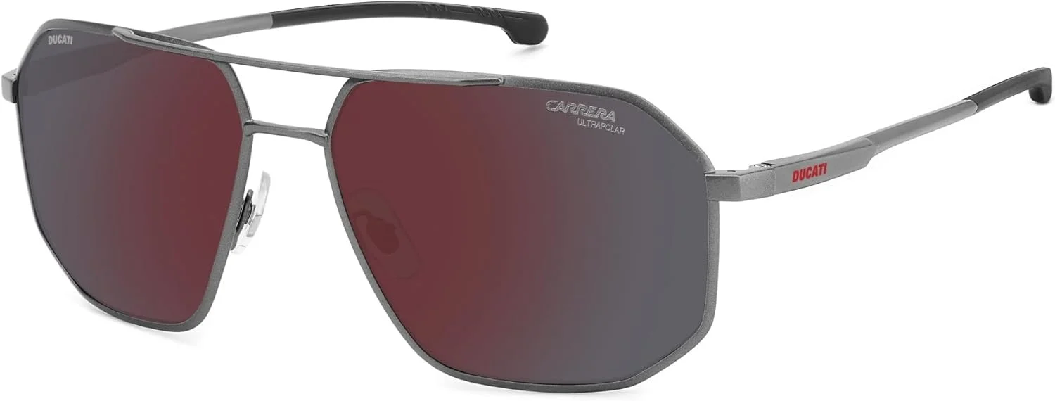 عینک آفتابی مردانه CARRERA DUCATI مدل CARDUC 037/S با فریم مات تیره روتنیوم سایز 61/16/140