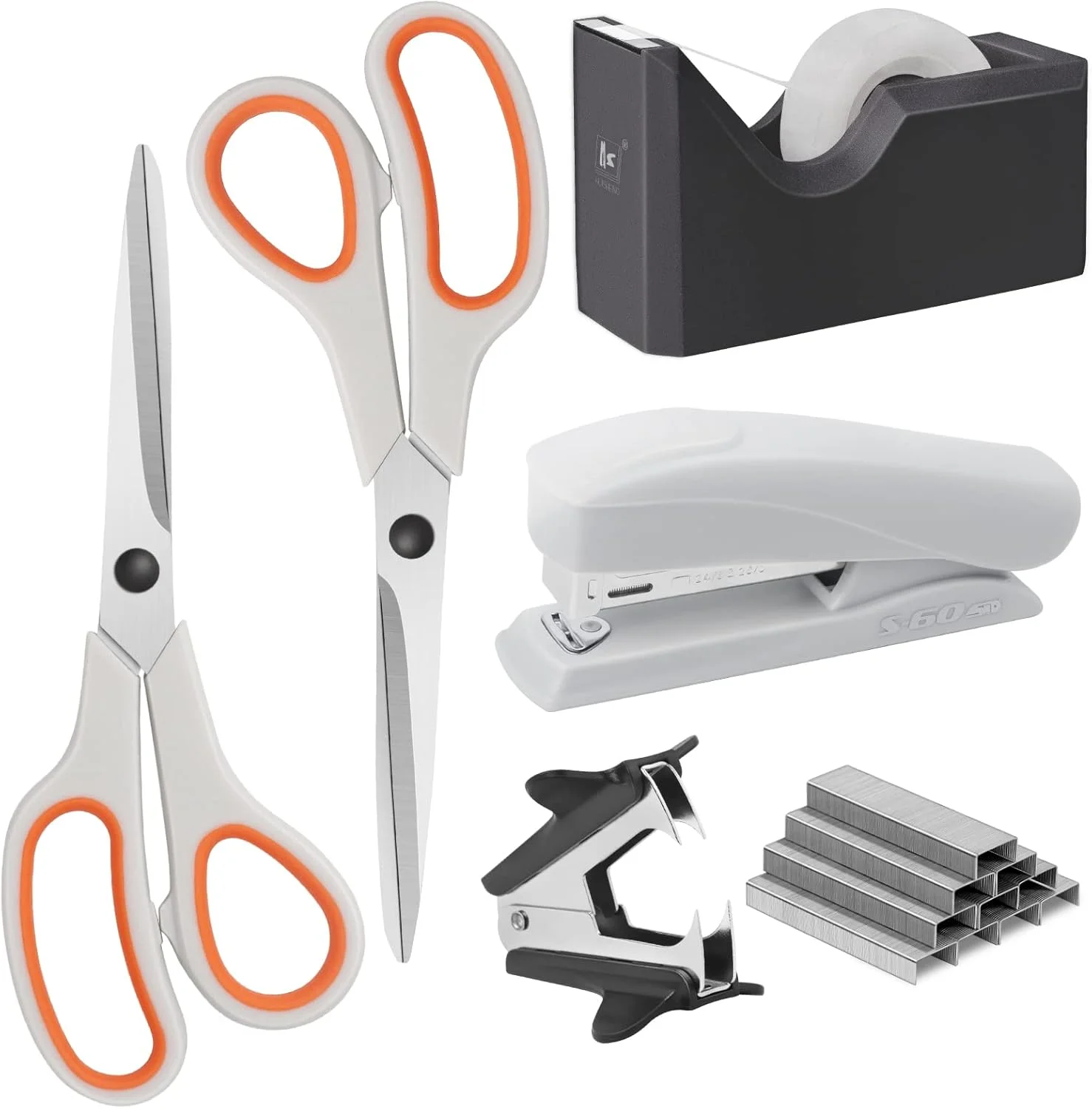 ست لوازم اداری آسدیرن، مجموعه لوازم جانبی میز کار، شامل 2 قیچی، 1 منگنه، 1000 عدد سوزن منگنه 26/6، 1 سوزن کش، 1 دستگاه چسب نواری و 1 چسب نواری، شرکای اداری عالی ست لوازم اداری آسدیرن، مجموعه لوازم جانبی میز کار، شامل 2 قیچی، 1 منگنه، 1000 عدد سوزن منگنه 26/6، 1 سوزن کش، 1 دستگاه چسب نواری و 1 چسب نواری، شرکای اداری عالی