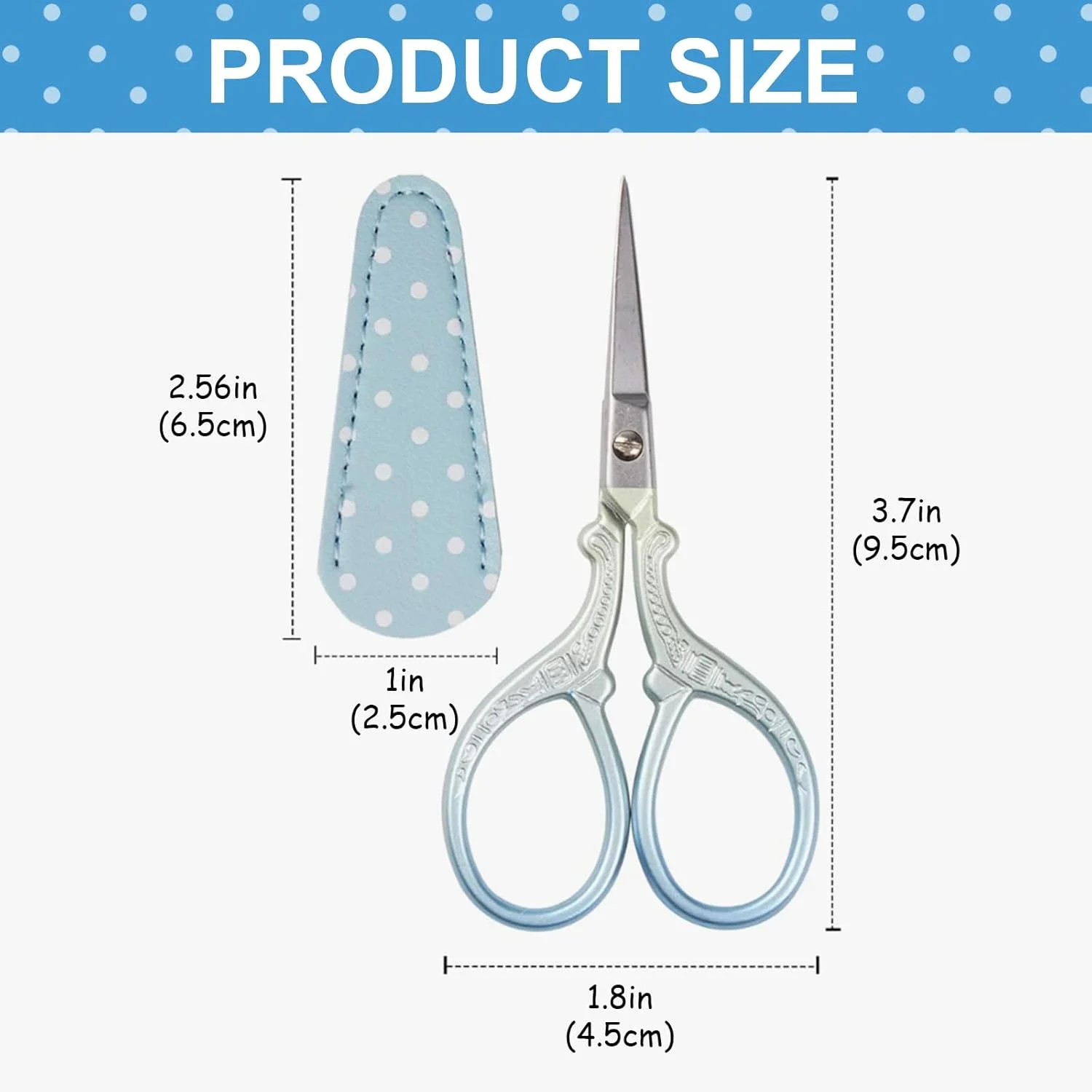 قیچی گلدوزی ASIRYVA، یک عدد، به همراه محافظ، قیچی خیاطی برای سوزن دوزی، برش نخ، صنایع دستی و پروژه های DIY (آبی) قیچی گلدوزی ASIRYVA، یک عدد، به همراه محافظ، قیچی خیاطی برای سوزن دوزی، برش نخ، صنایع دستی و پروژه های DIY (آبی)