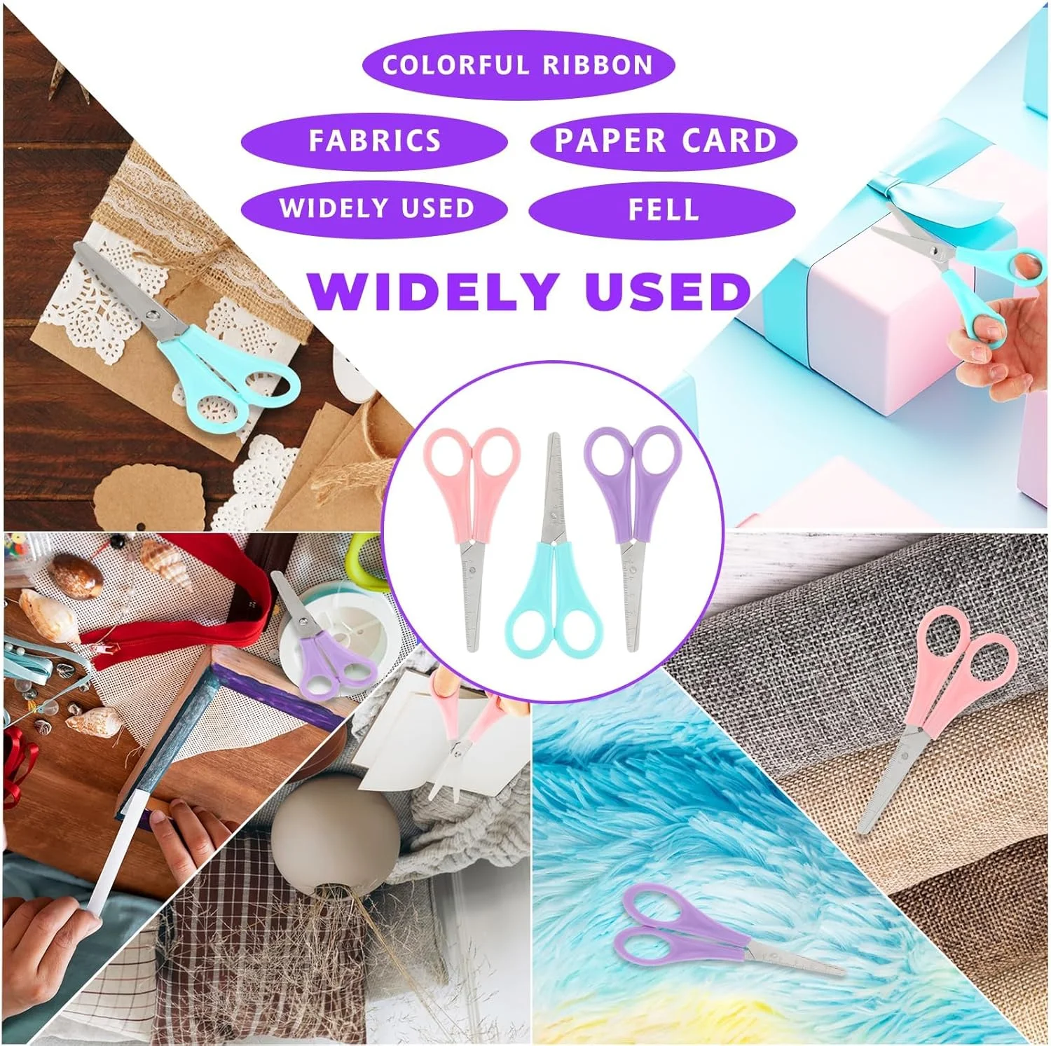 قیچی کوچک BIGTHREE، قیچی با نوک گرد، قیچی راحت برای راست دست ها و چپ دست ها، لوازم کاردستی کلاس درس برای معلم و دانش آموز، برش کاغذ، کاردستی خانوادگی، هنر DIY، 3 عدد (صورتی، آبی و بنفش) قیچی کوچک BIGTHREE، قیچی با نوک گرد، قیچی راحت برای راست دست ها و چپ دست ها، لوازم کاردستی کلاس درس برای معلم و دانش آموز، برش کاغذ، کاردستی خانوادگی، هنر DIY، 3 عدد (صورتی، آبی و بنفش)