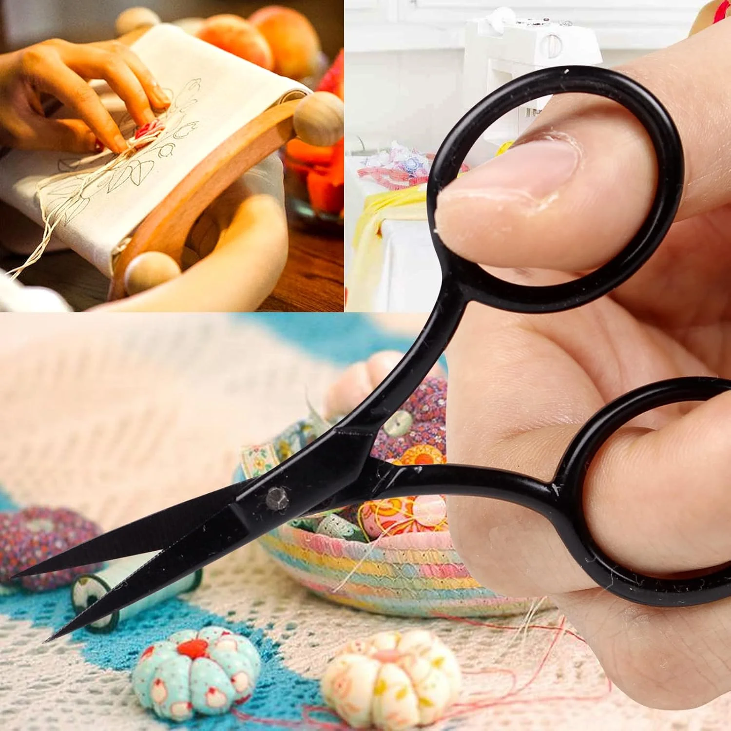 قیچی کوچک BIHRTC، قیچی گلدوزی 9 سانتی متری، قیچی نوک تیز استیل ضد زنگ مستقیم با روکش چرمی، ابزار DIY خیاطی برای کاردستی، سوزن دوزی و مصارف خانگی قیچی کوچک BIHRTC، قیچی گلدوزی 9 سانتی متری، قیچی نوک تیز استیل ضد زنگ مستقیم با روکش چرمی، ابزار DIY خیاطی برای کاردستی، سوزن دوزی و مصارف خانگی