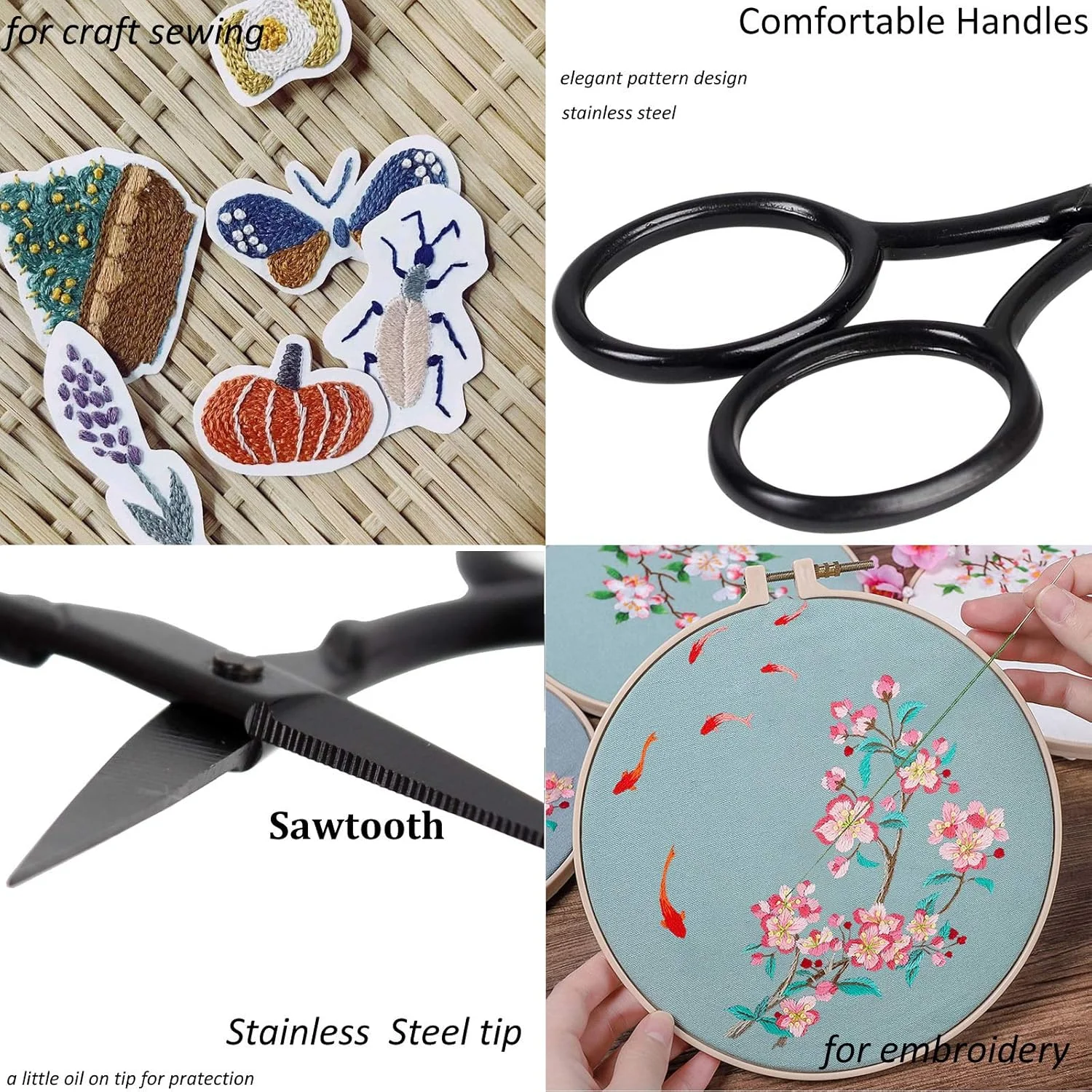 قیچی کوچک BIHRTC، قیچی گلدوزی 9 سانتی متری، قیچی نوک تیز استیل ضد زنگ مستقیم با روکش چرمی، ابزار DIY خیاطی برای کاردستی، سوزن دوزی و مصارف خانگی قیچی کوچک BIHRTC، قیچی گلدوزی 9 سانتی متری، قیچی نوک تیز استیل ضد زنگ مستقیم با روکش چرمی، ابزار DIY خیاطی برای کاردستی، سوزن دوزی و مصارف خانگی