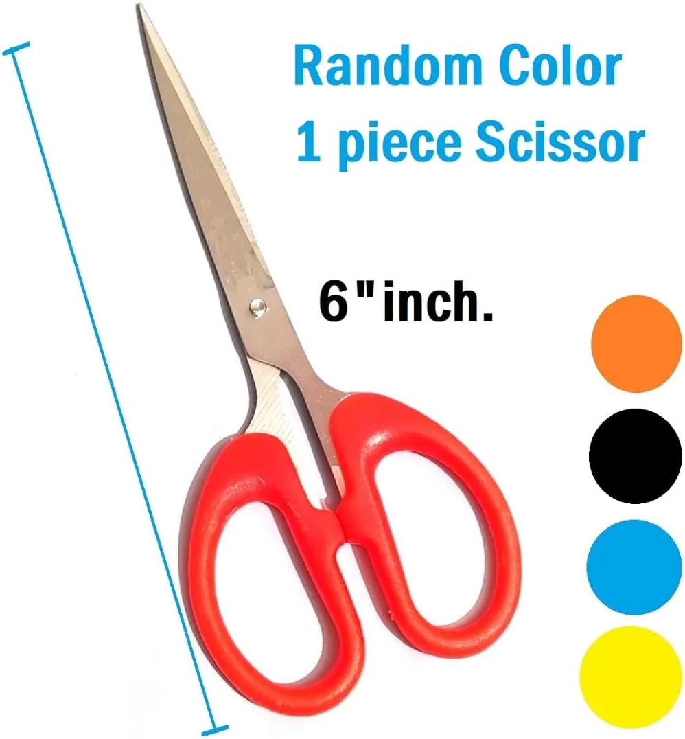 قیچی تیز دلیگارد مناسب برای مصارف خانگی، اداری، صنایع دستی و چند منظوره (طول 6 اینچ)