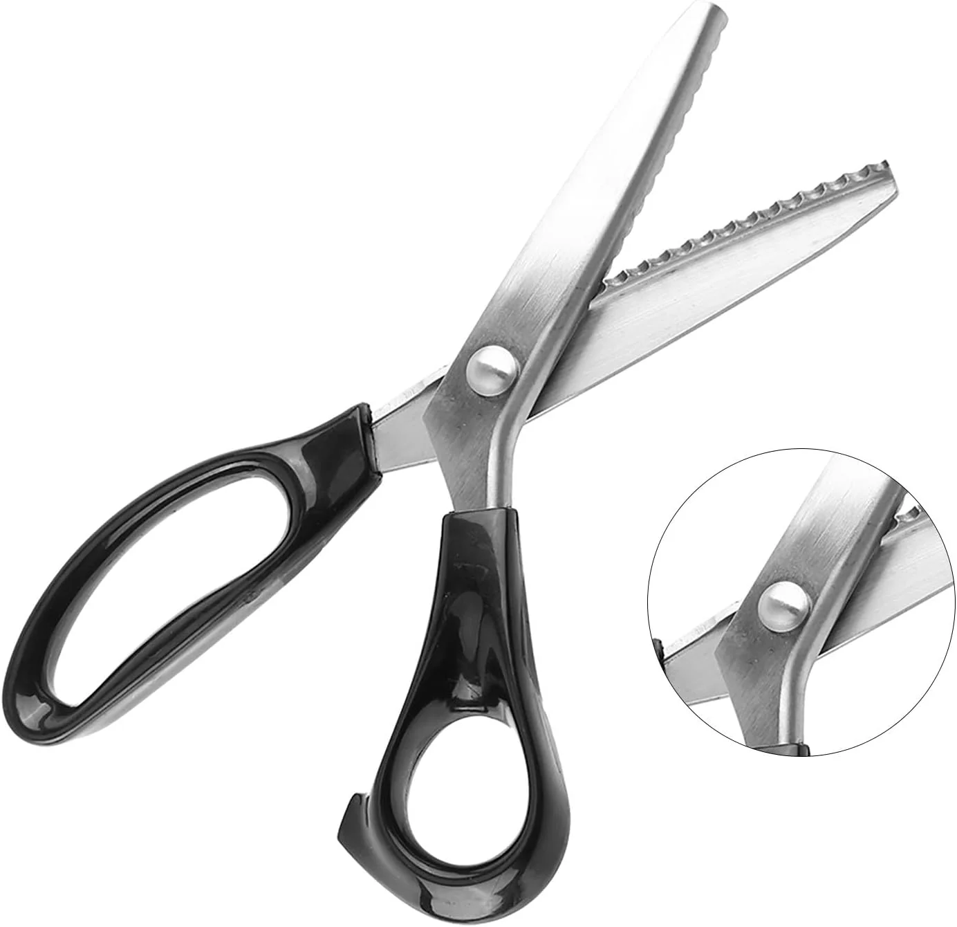 قیچی دالبر پارچه ای تزئینی با تیغه های استیل ضد زنگ 3، 5، 7 میلی متر برای خیاطی حرفه ای و صنایع دستی 23 سانتی متر (5 میلی متر)