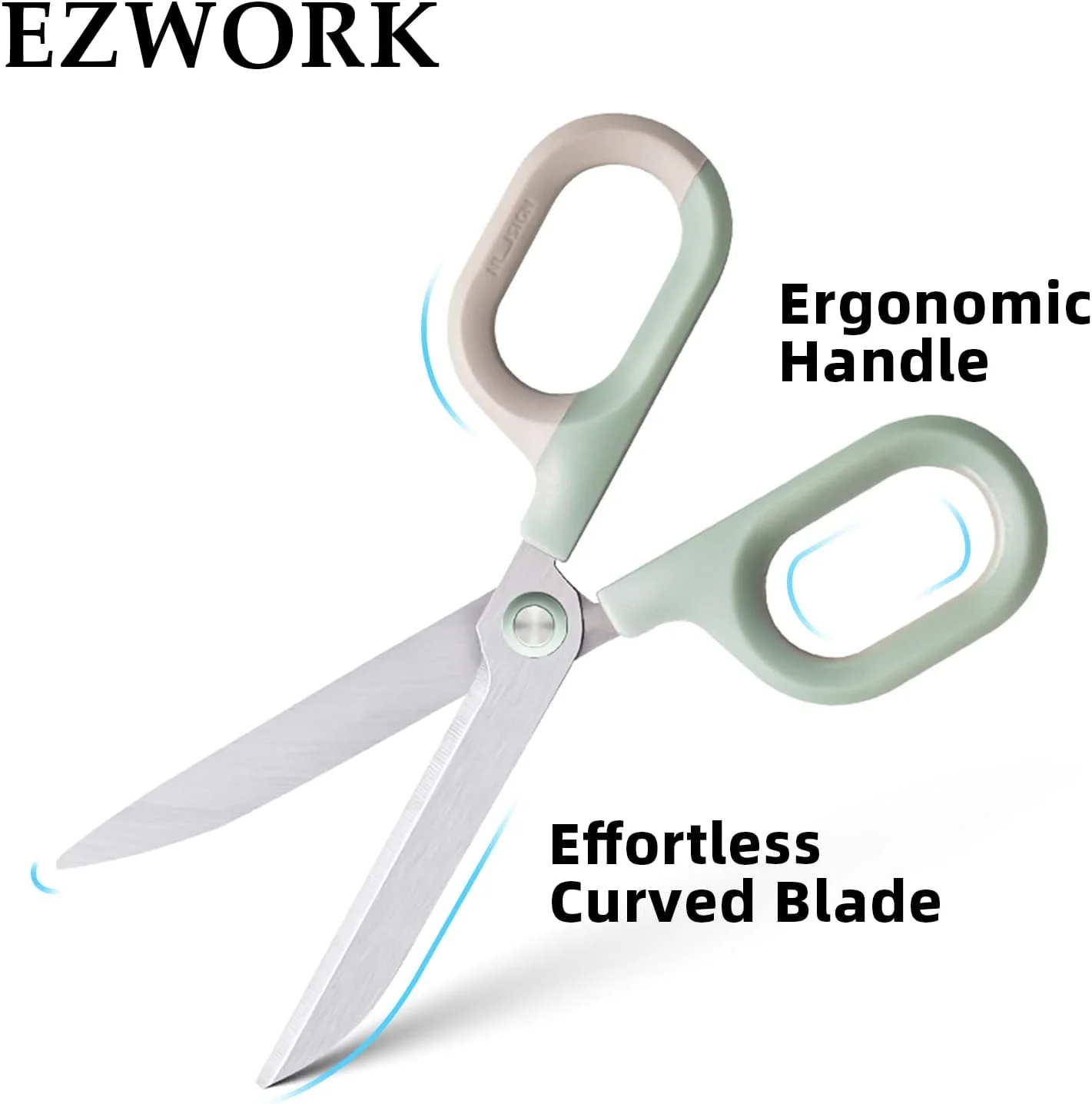 قیچی چند منظوره EZWORK، دسته های راحت و قیچی تیز برای لوازم اداری، خانه، مدرسه، صنایع دستی، خیاطی و پارچه (6 اینچ، سبز) قیچی چند منظوره EZWORK، دسته های راحت و قیچی تیز برای لوازم اداری، خانه، مدرسه، صنایع دستی، خیاطی و پارچه (6 اینچ، سبز)