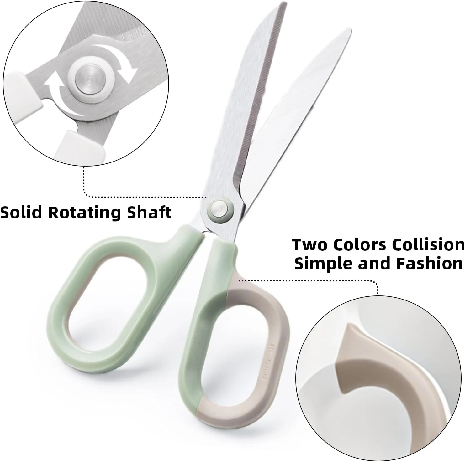 قیچی چند منظوره EZWORK، دسته های راحت و قیچی تیز برای لوازم اداری، خانه، مدرسه، صنایع دستی، خیاطی و پارچه (6 اینچ، سبز) قیچی چند منظوره EZWORK، دسته های راحت و قیچی تیز برای لوازم اداری، خانه، مدرسه، صنایع دستی، خیاطی و پارچه (6 اینچ، سبز)