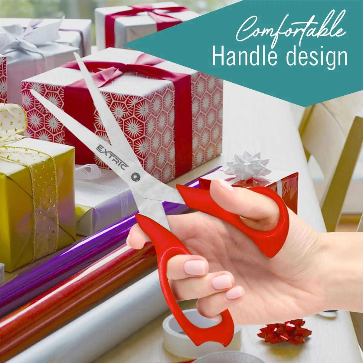 قیچی EXTRIC، قیچی 7 اینچی همه منظوره، قیچی های 2 عددی سنگین، قیچی برای لوازم اداری و لوازم معلمان، قیچی استیل ضد زنگ، قیچی کاردستی، قیچی پارچه، رنگ زرد قیچی EXTRIC، قیچی 7 اینچی همه منظوره، قیچی های 2 عددی سنگین، قیچی برای لوازم اداری و لوازم معلمان، قیچی استیل ضد زنگ، قیچی کاردستی، قیچی پارچه، رنگ زرد