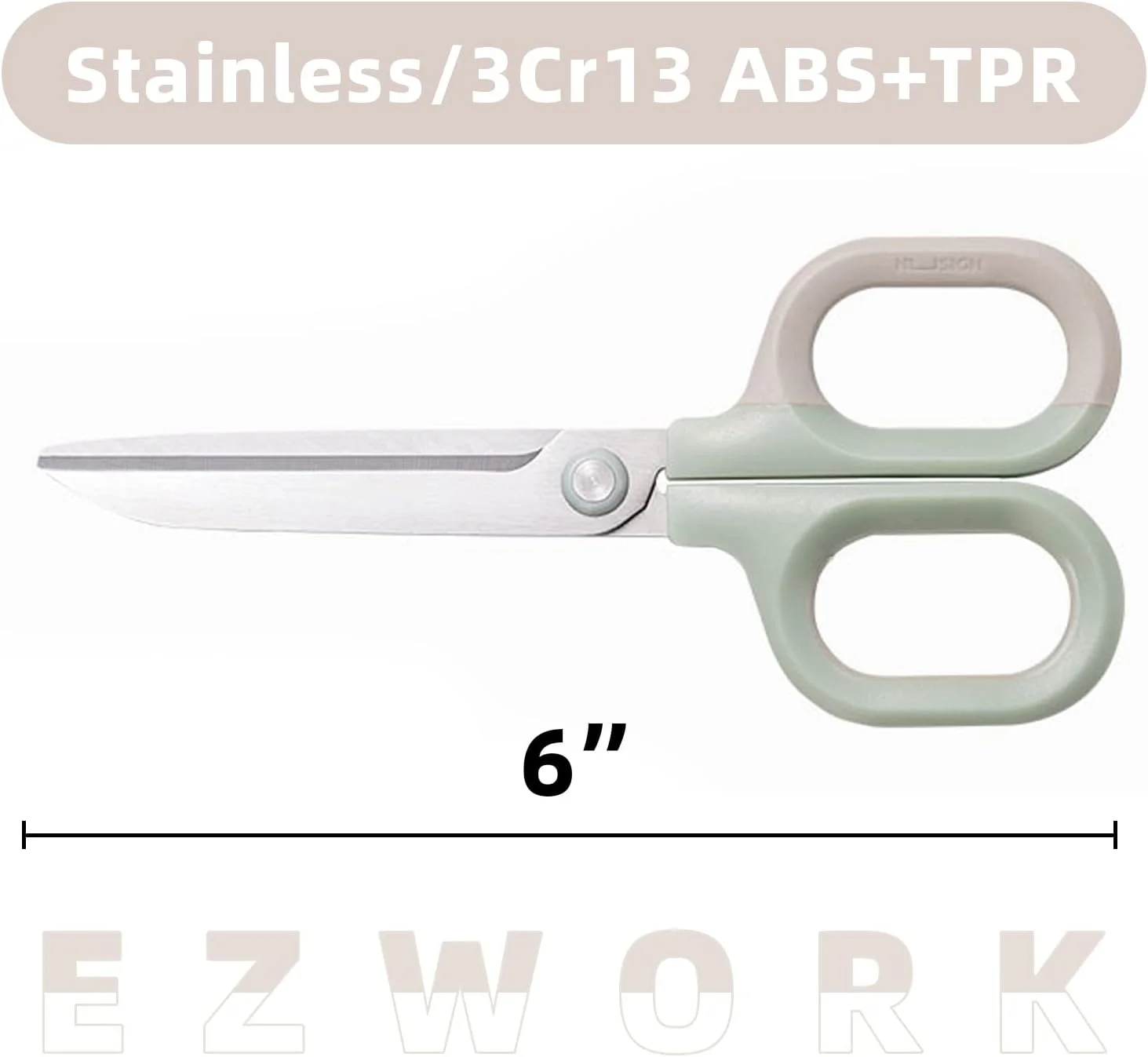 قیچی چند منظوره EZWORK، دسته های راحت و قیچی تیز برای لوازم اداری، خانه، مدرسه، صنایع دستی، خیاطی و پارچه (6 اینچ، سبز) قیچی چند منظوره EZWORK، دسته های راحت و قیچی تیز برای لوازم اداری، خانه، مدرسه، صنایع دستی، خیاطی و پارچه (6 اینچ، سبز)