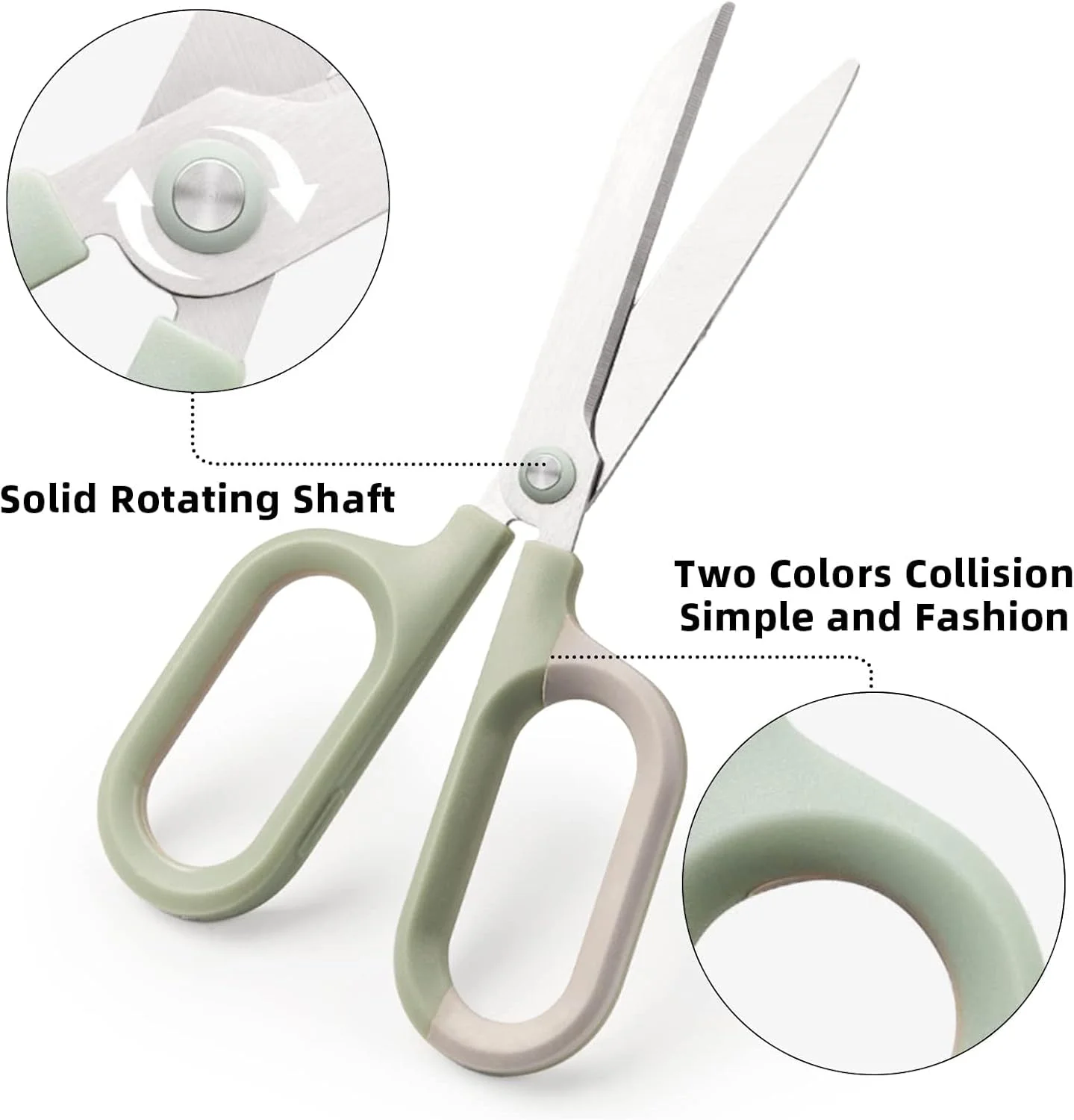 قیچی چند منظوره KASTWAVE، دسته های راحت با تیغه تیز برای لوازم اداری، منزل، مدرسه، کاردستی، خیاطی و پارچه (7 اینچ، سبز-1) قیچی چند منظوره KASTWAVE، دسته های راحت با تیغه تیز برای لوازم اداری، منزل، مدرسه، کاردستی، خیاطی و پارچه (7 اینچ، سبز-1)
