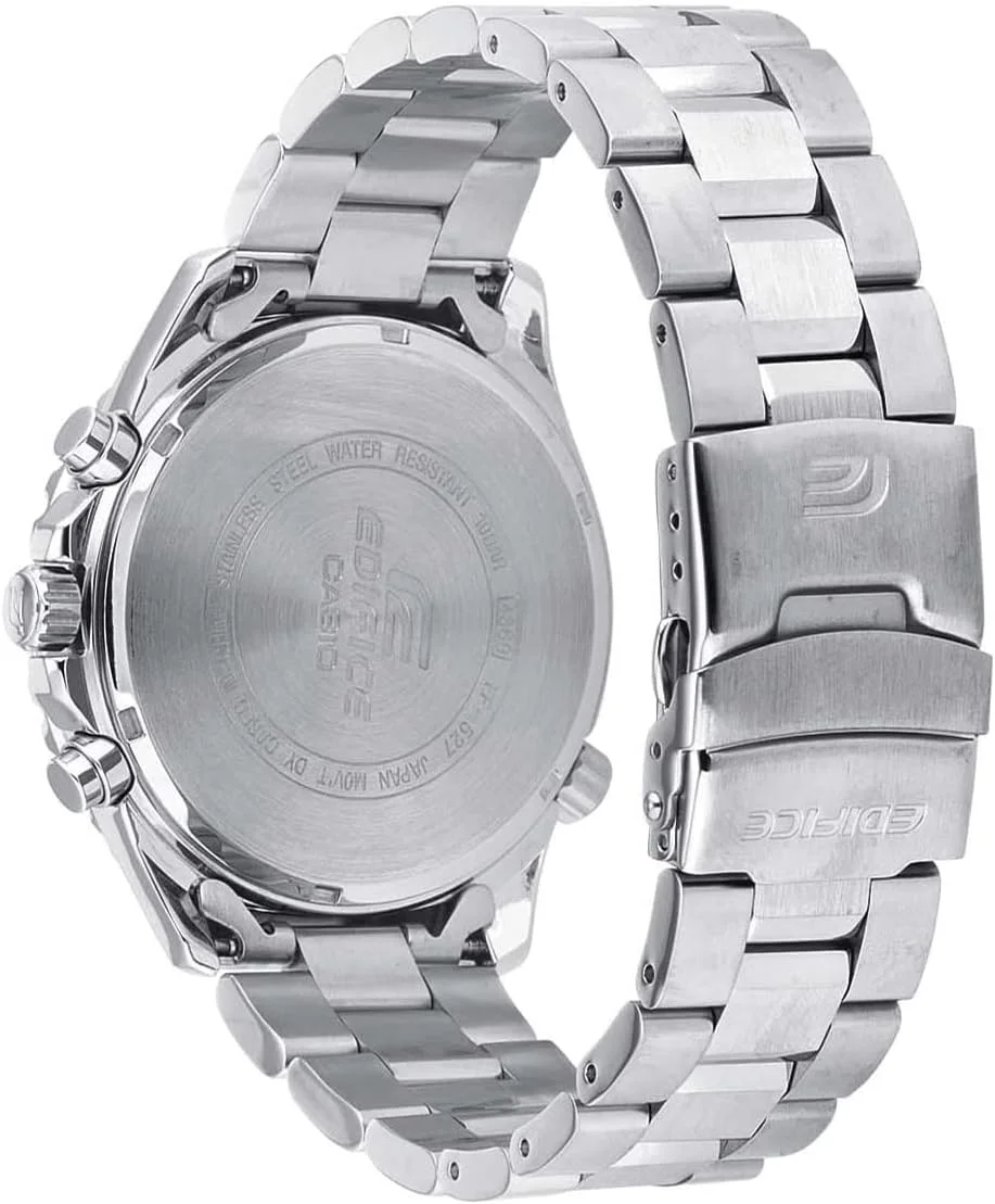 ساعت مچی عقربه‌ای مردانه کاسیو مدل EF-527D-3AVUEF، نقره‌ای، بند فلزی