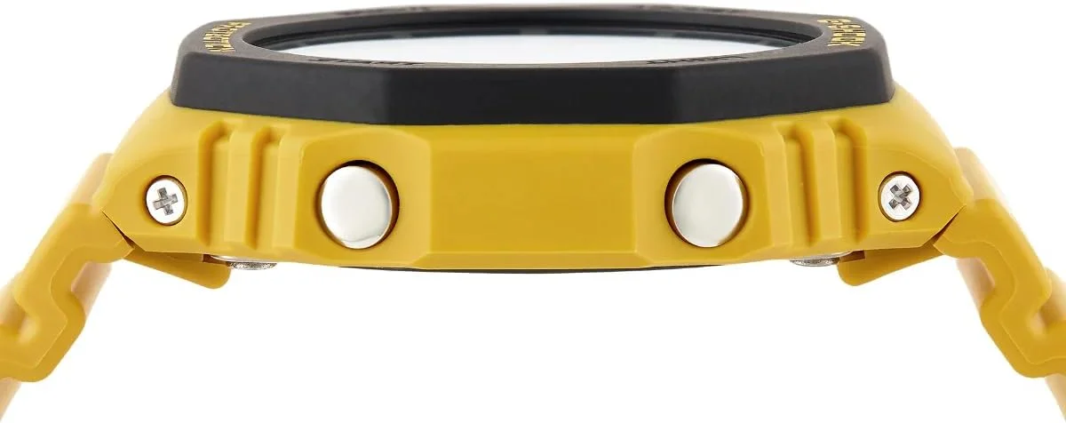 ساعت مچی مردانه کاسیو مدل GA-2110SU-9AER با قطر 48.50 میلی متر، موتور کوارتز، صفحه نمایش آنالوگ-دیجیتال مشکی و بند رزین/پلاستیک زرد