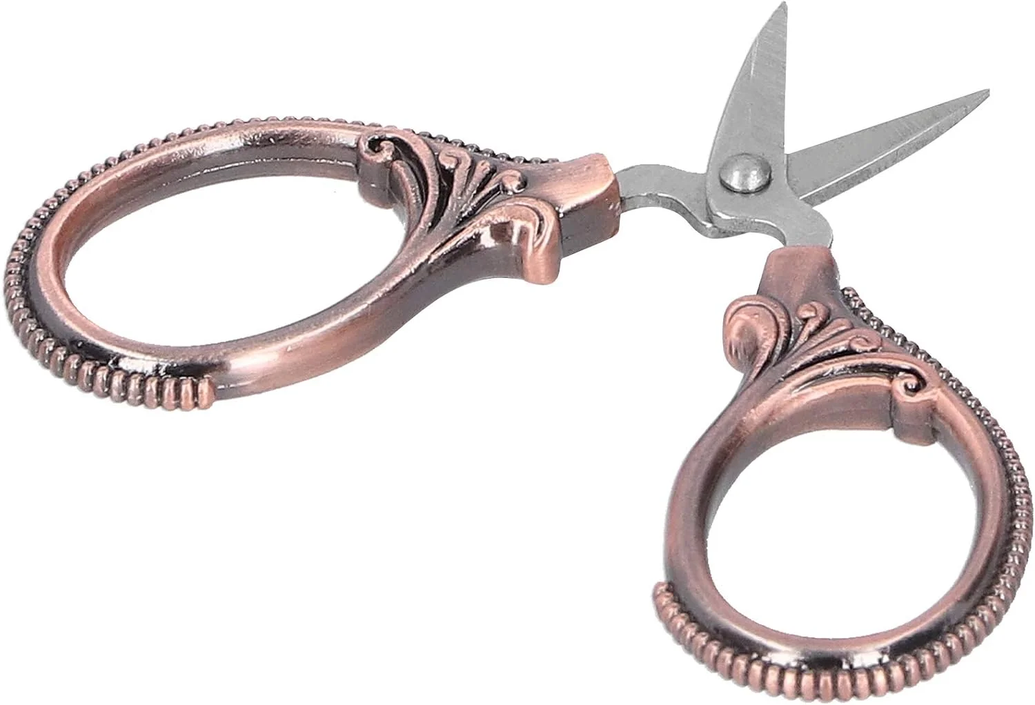 قیچی خیاطی استیل ضد زنگ، قیچی گلدوزی قابل حمل، قیچی نخ صنایع دستی، کاردستی سوزن دوزی، آثار هنری، خیاطی دستی، ابزار DIY (رزگلد)