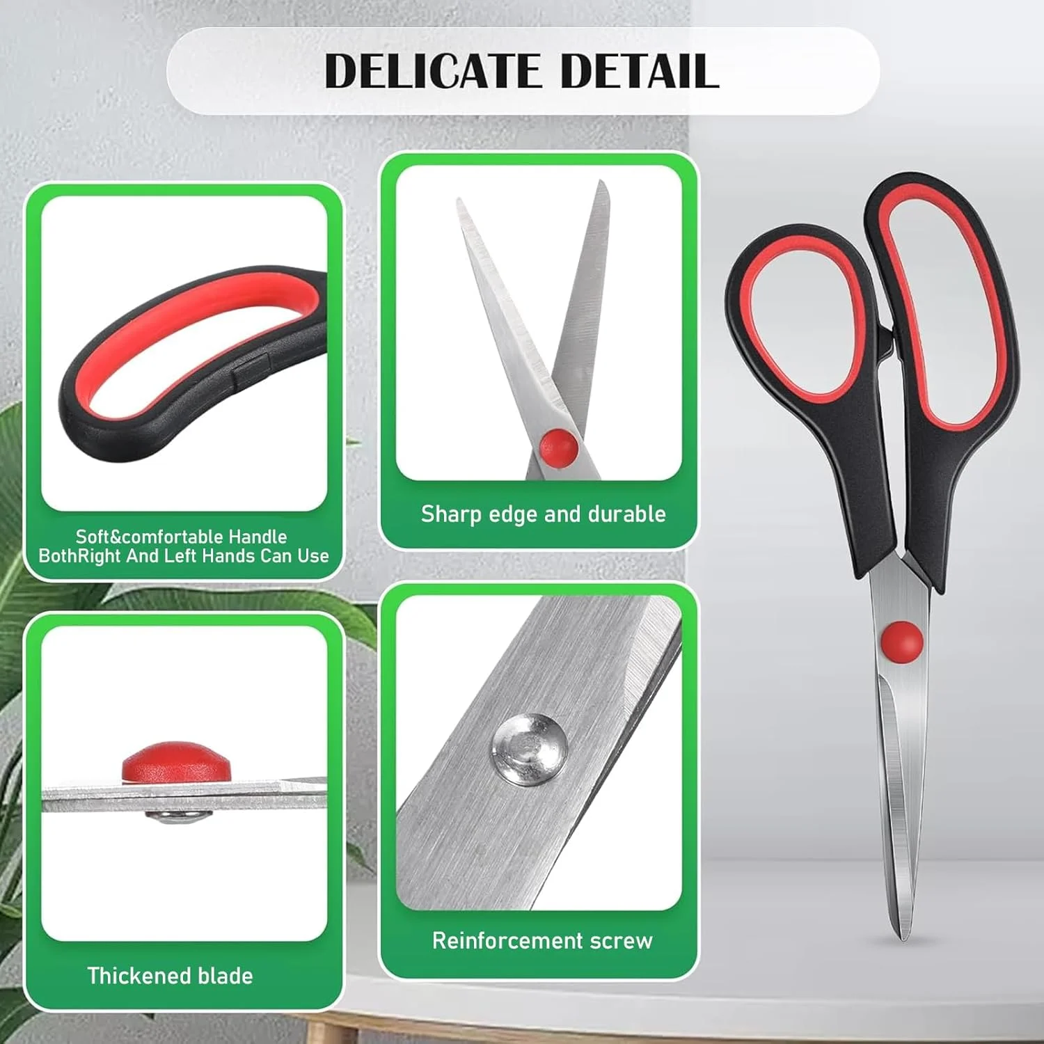 قیچی خانگی Yuqilin بسته 2 عددی، قیچی پارچه چند منظوره، قیچی تیز صنایع دستی، بزرگسالان، قیچی صنایع دستی جهانی، قیچی گلدوزی، برای خیاطی، گلدوزی، صنایع دستی