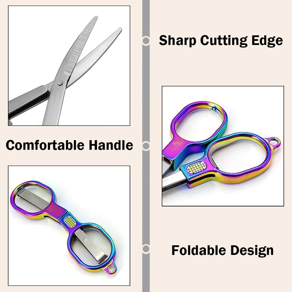 قیچی تاشو رنگین کمانی Zveniy، 2 عددی، قیچی مسافرتی ایمن و قابل حمل، قیچی کاغذی استیل ضد زنگ، قیچی فلزی کوچک برای کاردستی، خیاطی، اسکرپ بوک، دفتر، مدرسه قیچی تاشو رنگین کمانی Zveniy، 2 عددی، قیچی مسافرتی ایمن و قابل حمل، قیچی کاغذی استیل ضد زنگ، قیچی فلزی کوچک برای کاردستی، خیاطی، اسکرپ بوک، دفتر، مدرسه